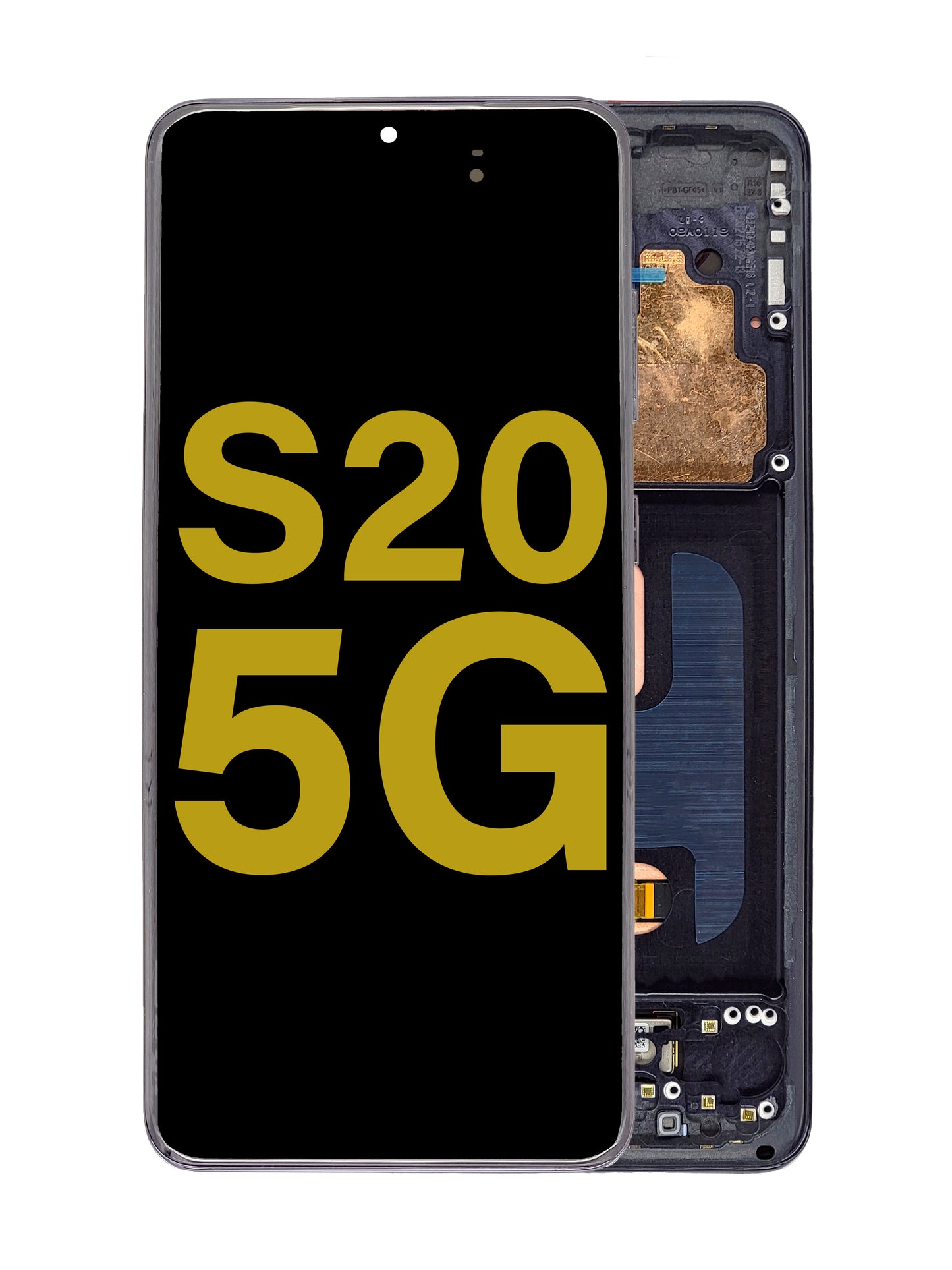 OLED Assembly with Frame for Galaxy S20 (G980 / G981) (COSMIC BLACK) (Premium)