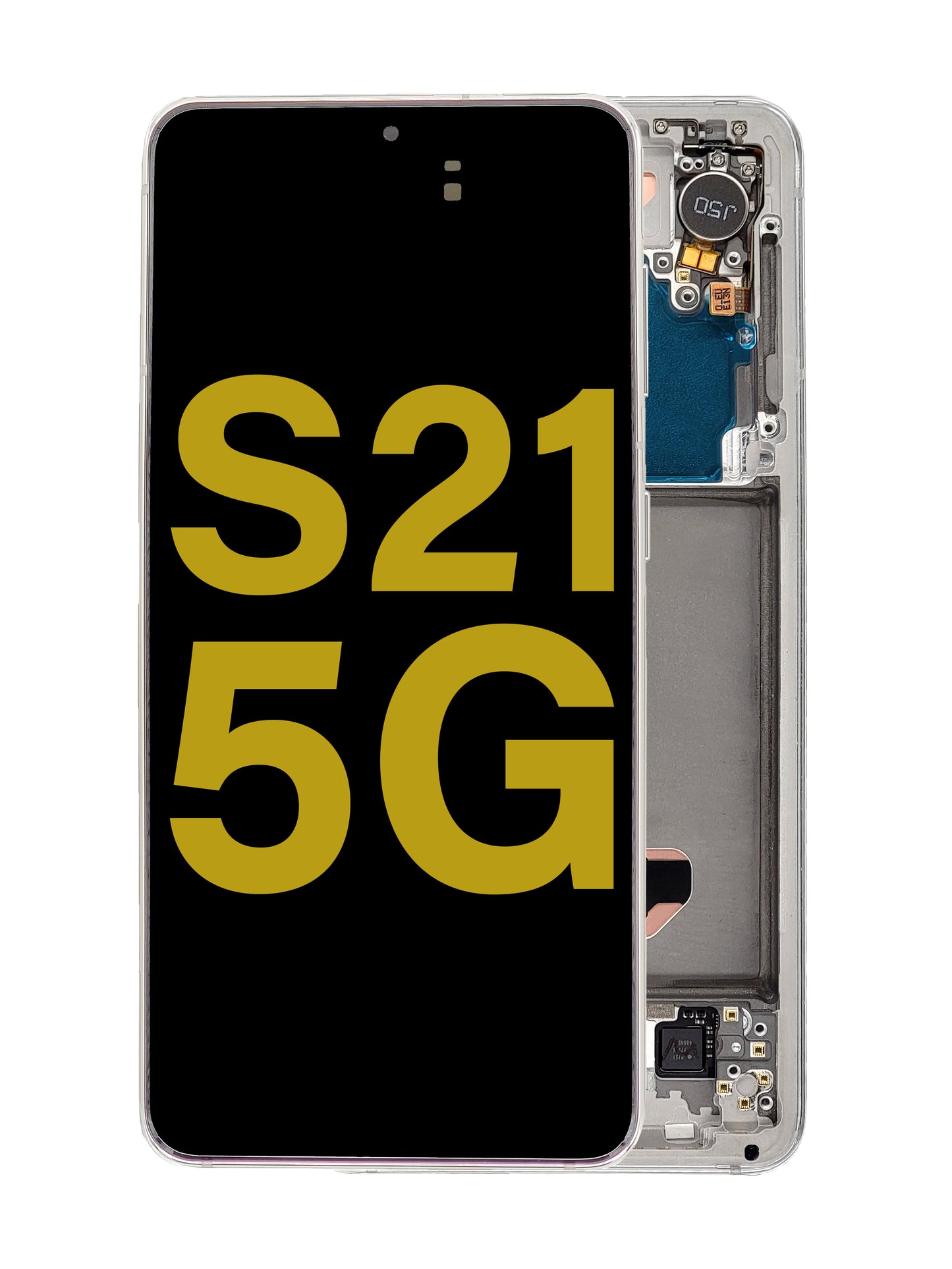 OLED Assembly with Frame for Galaxy S21 G991 (PHANTOM WHITE) (Service Pack)