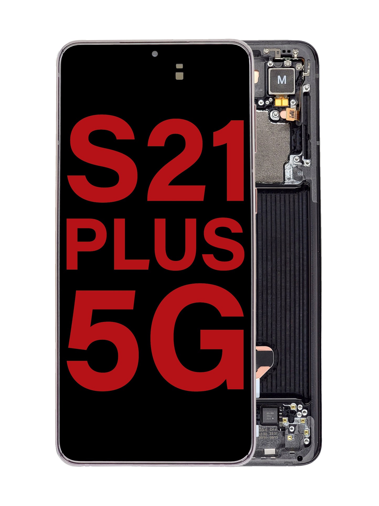 OLED Assembly with Frame for Galaxy S21 Plus 5G (G996) (PHANTOM BLACK) (Aftermarket OLED)