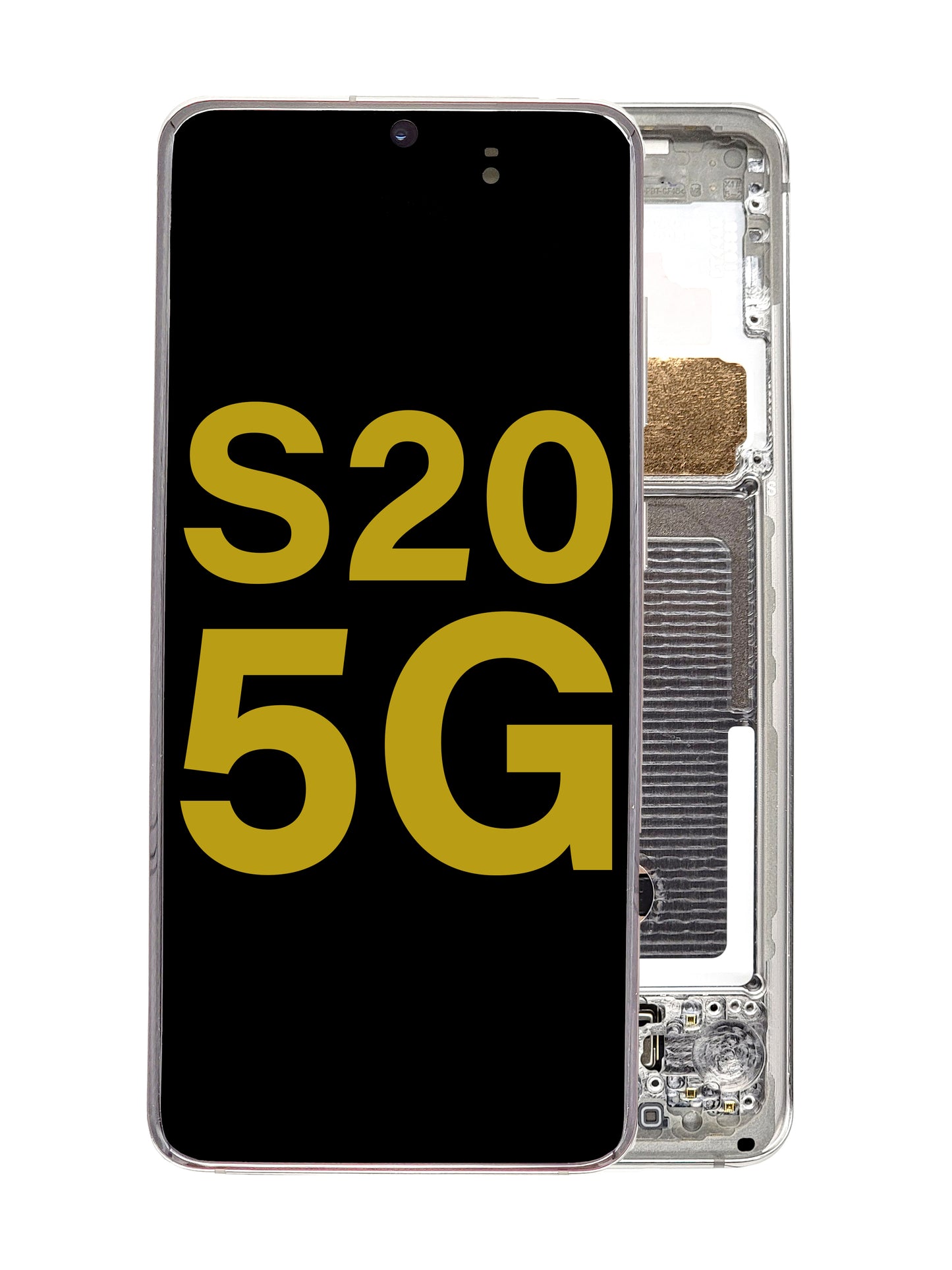 OLED Assembly with Frame for Galaxy S20 G980 / G981 (COSMIC SILVER) (Service Pack)