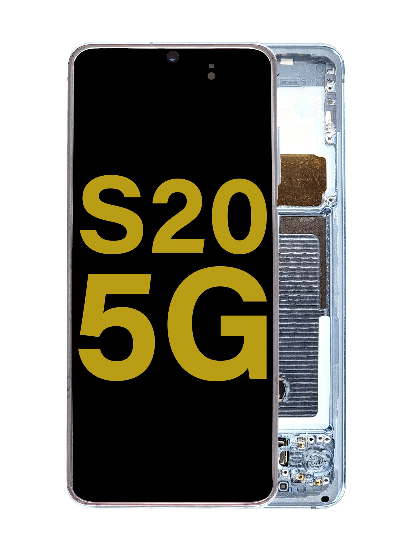 OLED Assembly with Frame for Galaxy S20 G980 / G981 (CLOUD BLUE) (No Camera) (Service Pack)