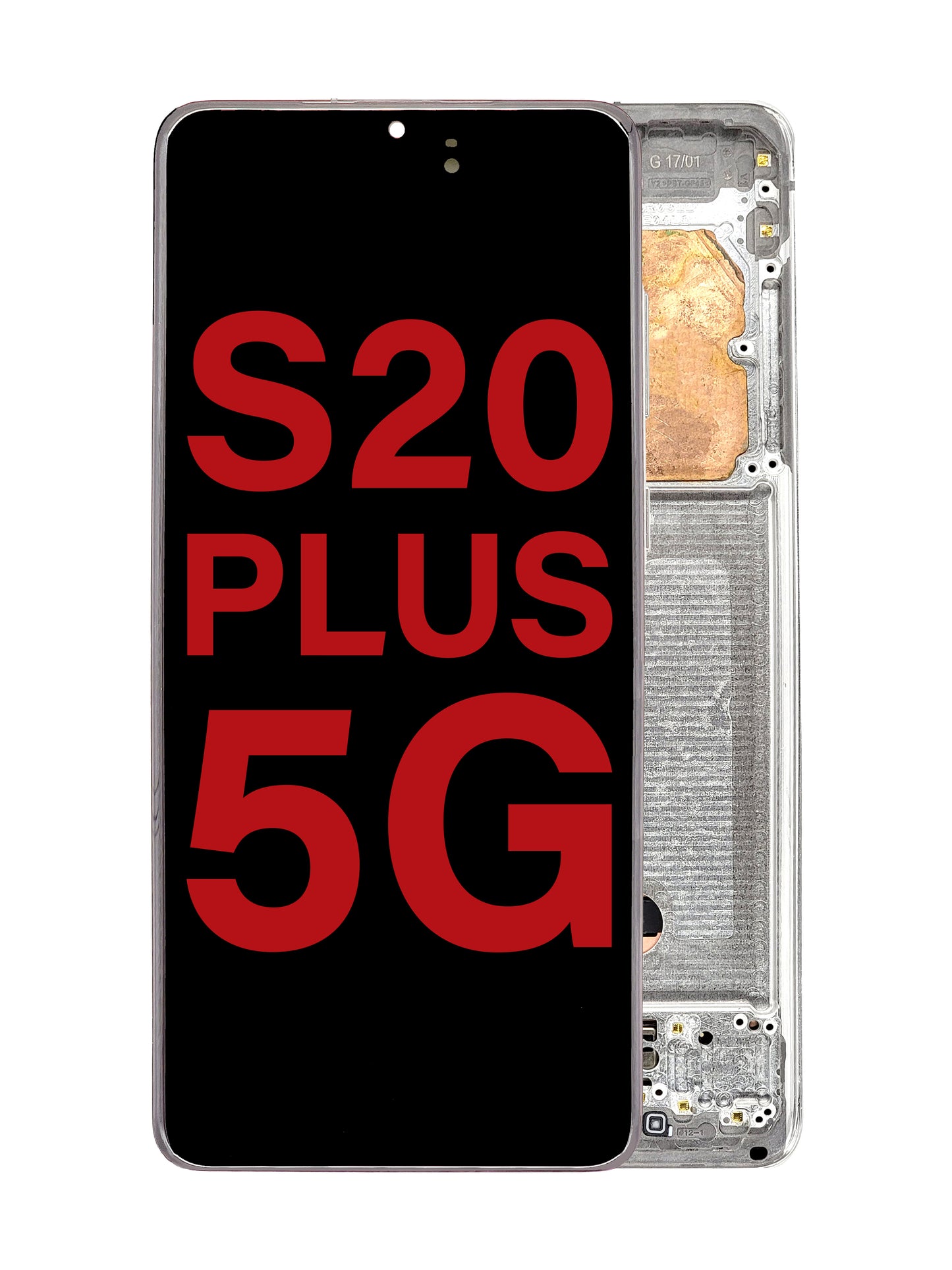 OLED Assembly with Frame for Galaxy S20 Plus 5G (G985 / G986) (CLOUD WHITE) (Aftermarket OLED)