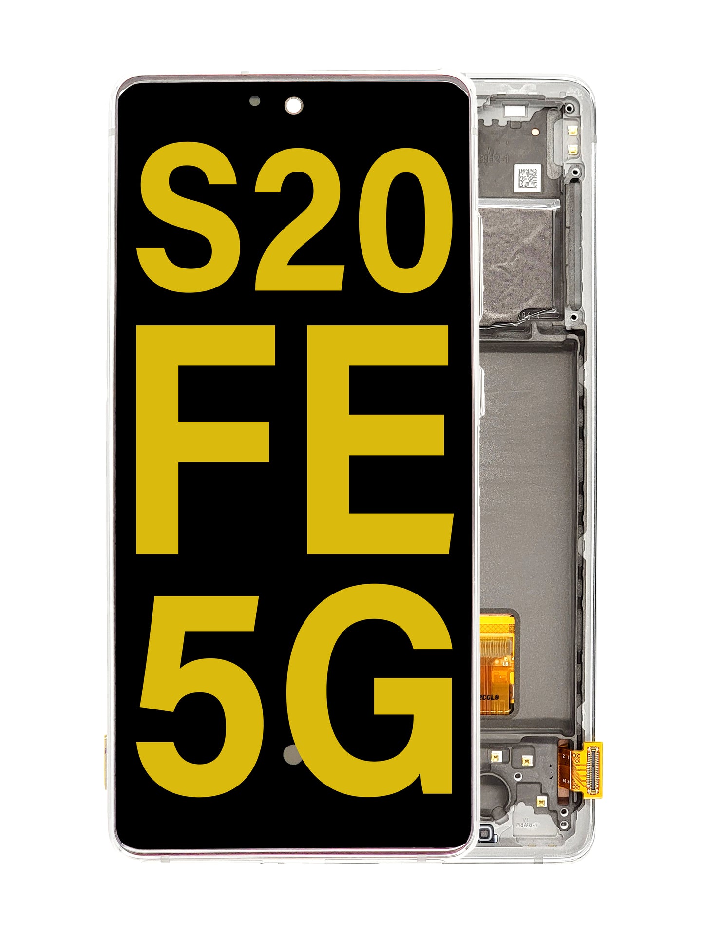 OLED Assembly with Frame for Galaxy S20 FE G780 (CLOUD WHITE) (Service Pack)