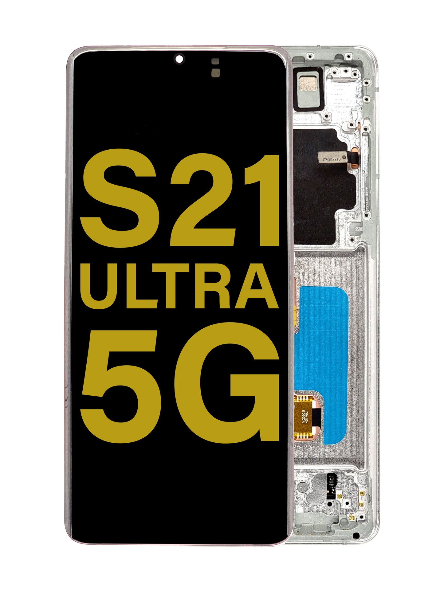 OLED Assembly with Frame for Galaxy S21 Ultra 5G (G998) (PHANTOM SILVER) (Premium)