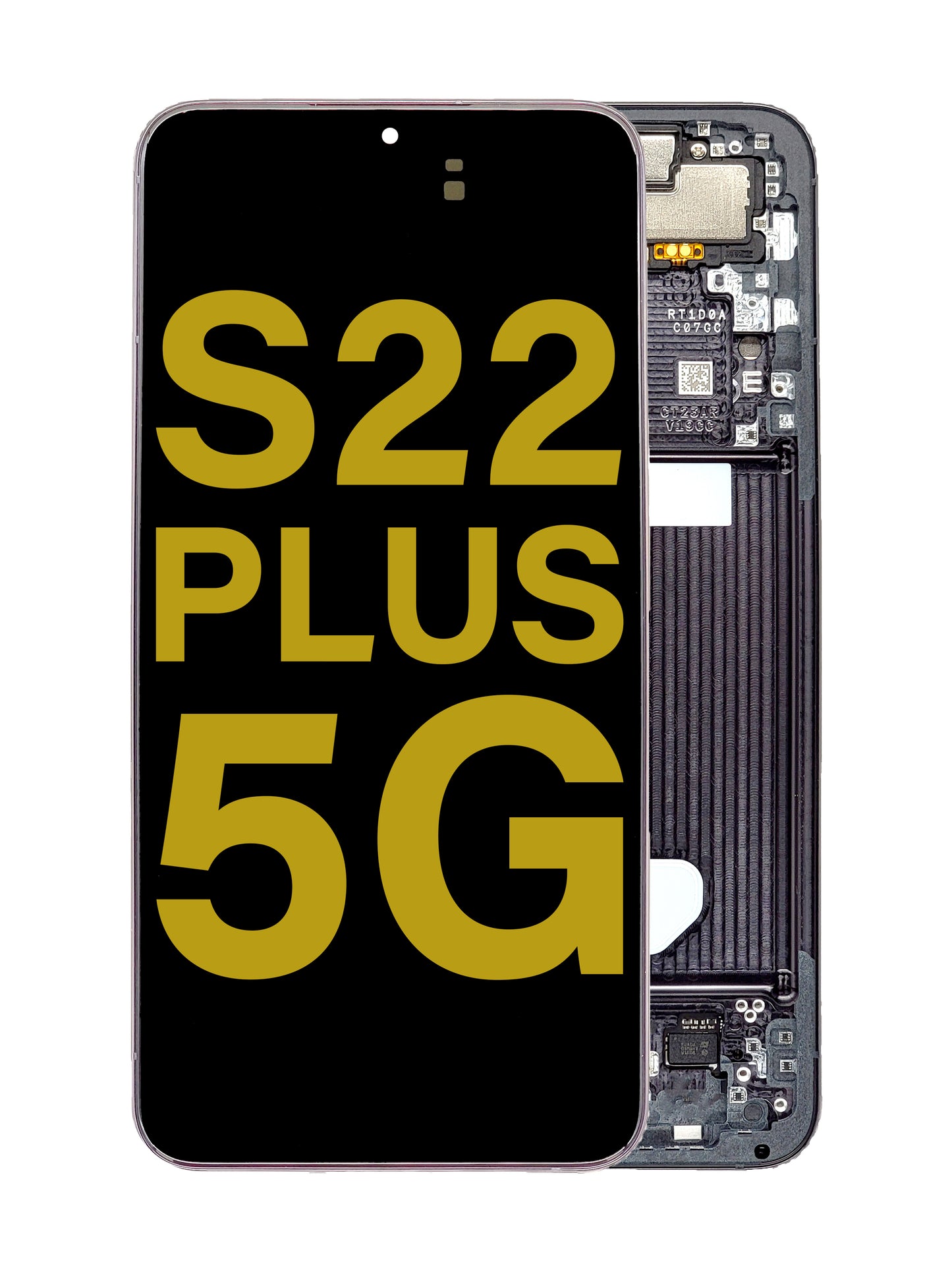 OLED Assembly with Frame for Galaxy S22 Plus S906 (PHANTOM BLACK) (Service Pack)