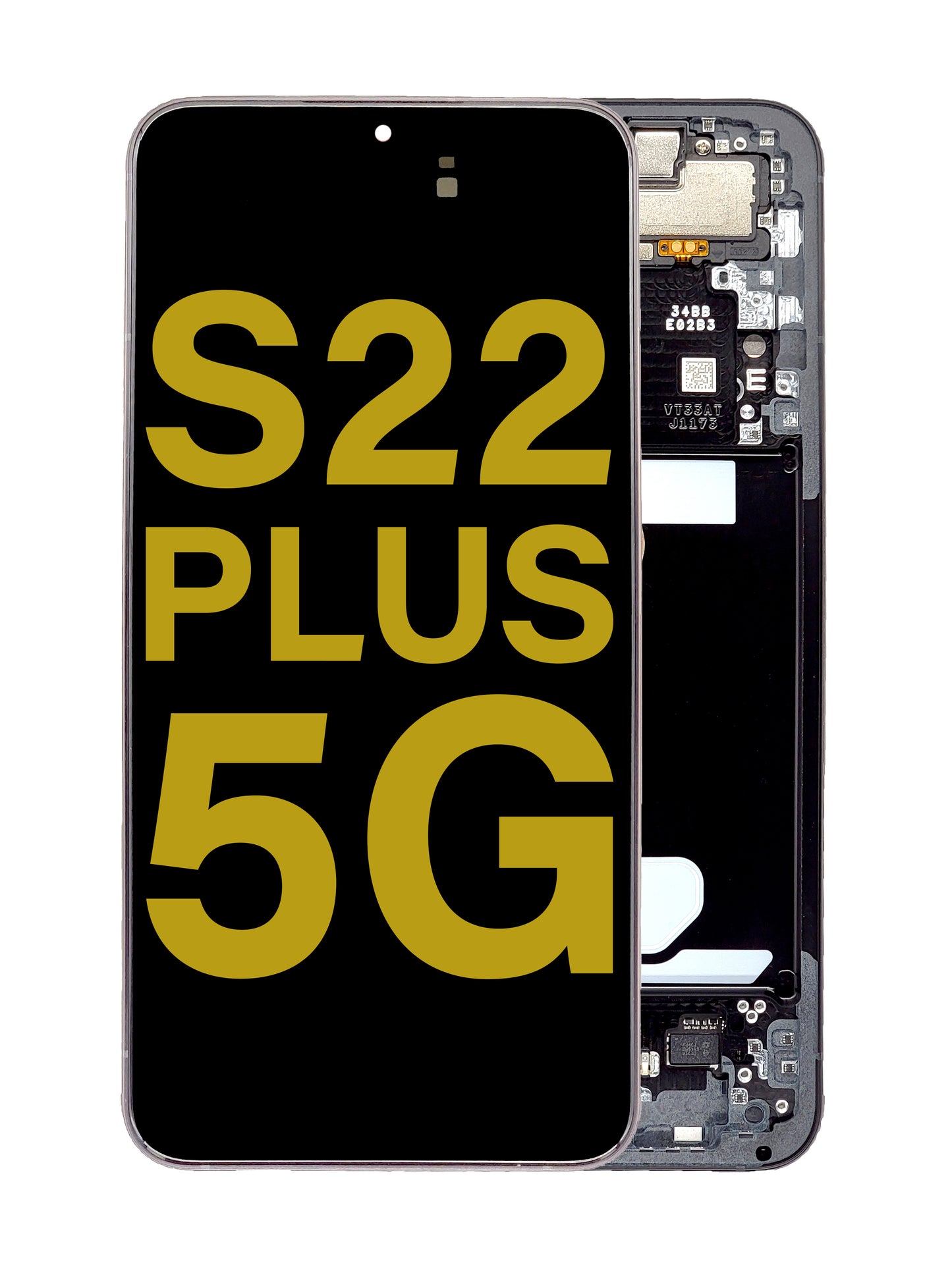 OLED Assembly with Frame for Galaxy S22 Plus S906 (GRAPHITE) (Service Pack)