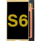 SGS S6 Screen Assembly (Without The Frame) (Refurbished) (Gold Titanium)