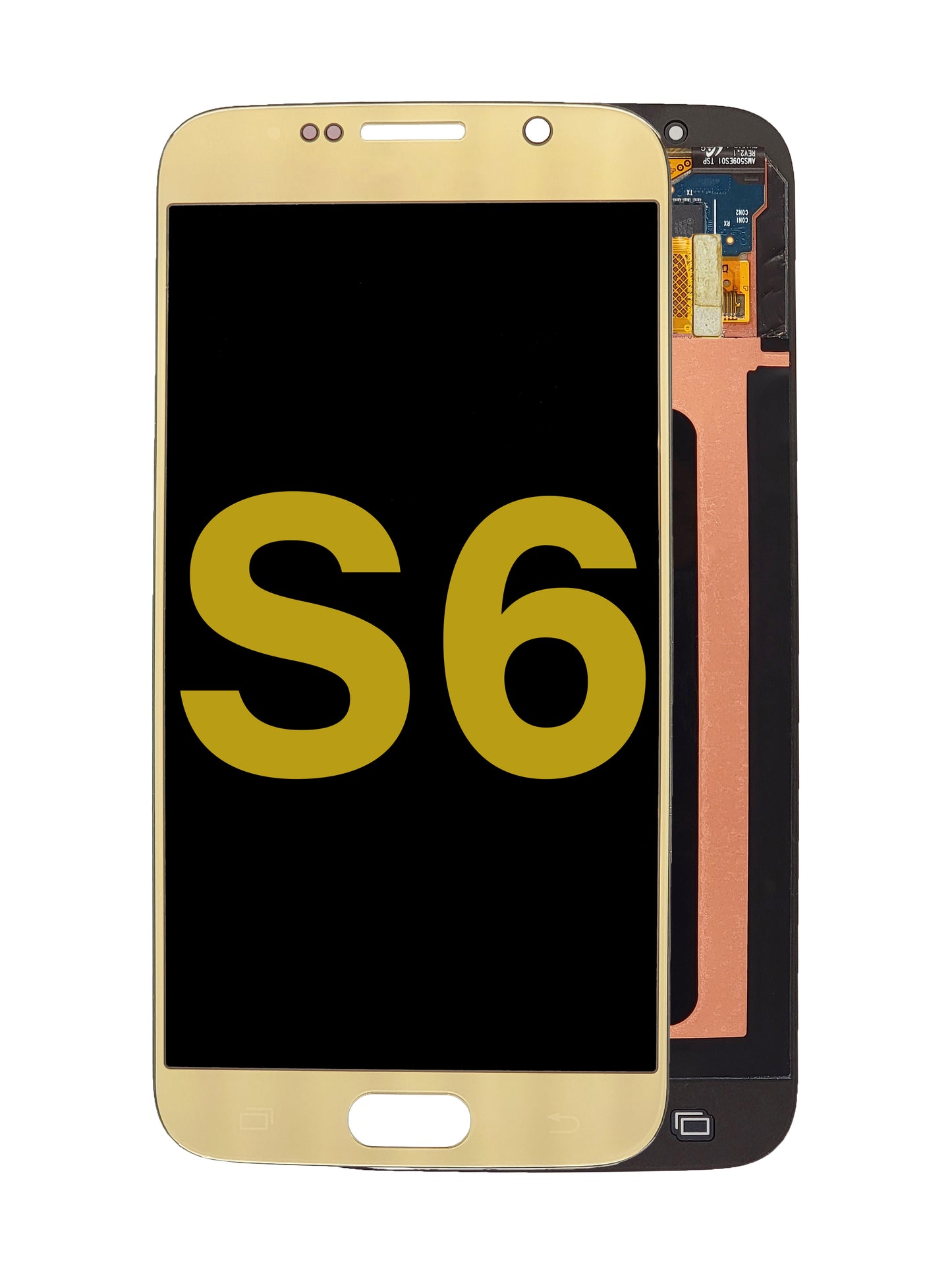 OLED Assembly without Frame for Galaxy S6 (G920) (GOLD TITANIUM) (Premium)