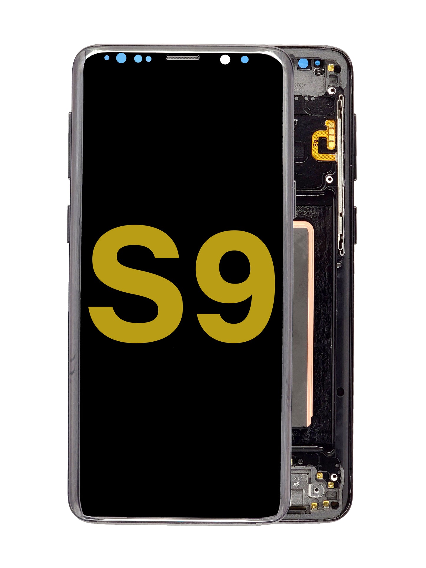 OLED Assembly with Frame for Galaxy S9 (G960) (MIDNIGHT BLACK) (Premium)