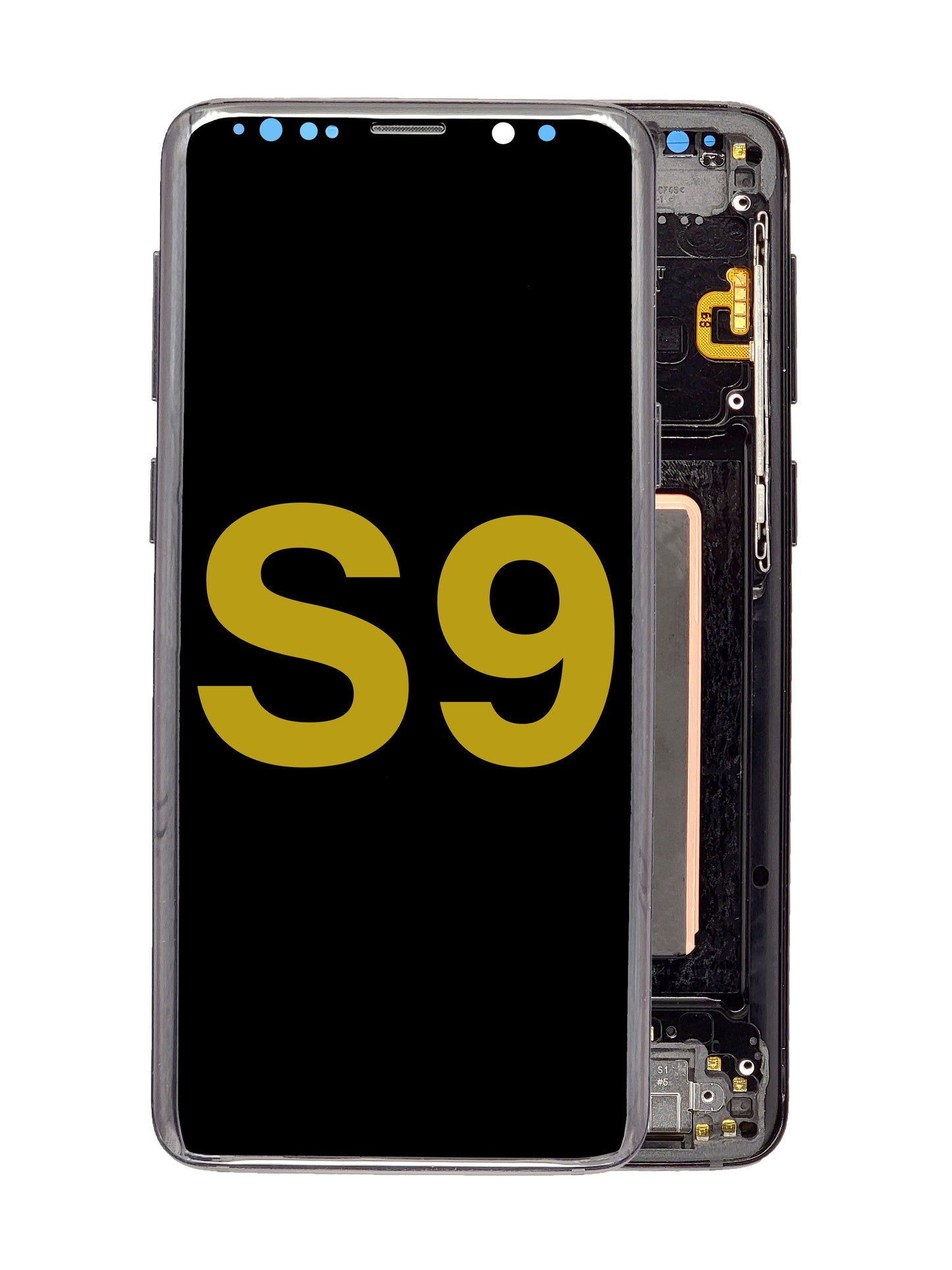 SGS S9 Screen Assembly (With The Frame) (Refurbished) (Midnight Black)