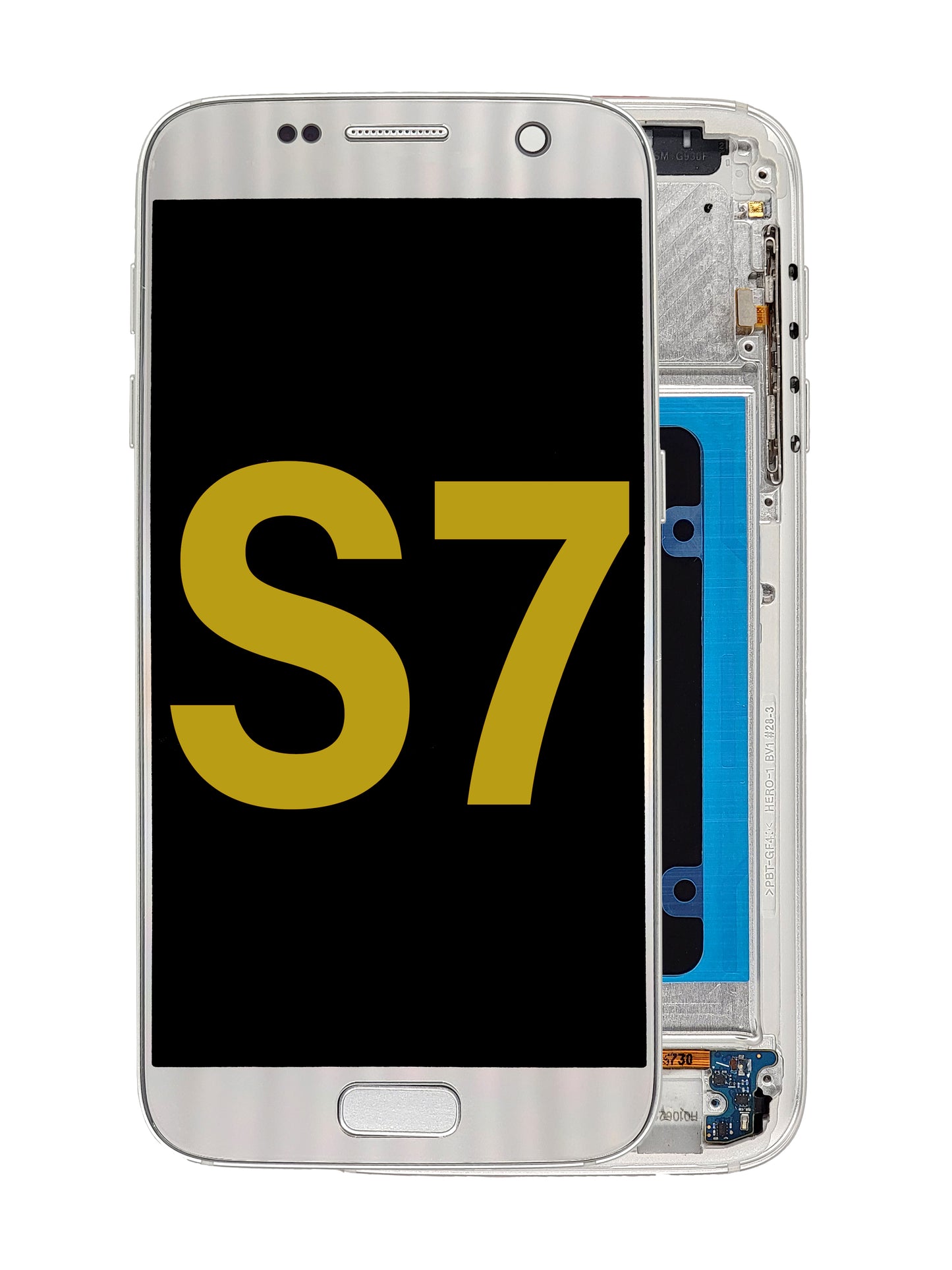 OLED Assembly with Frame for Galaxy S7 (G930) (SILVER TITANIUM) (Premium)