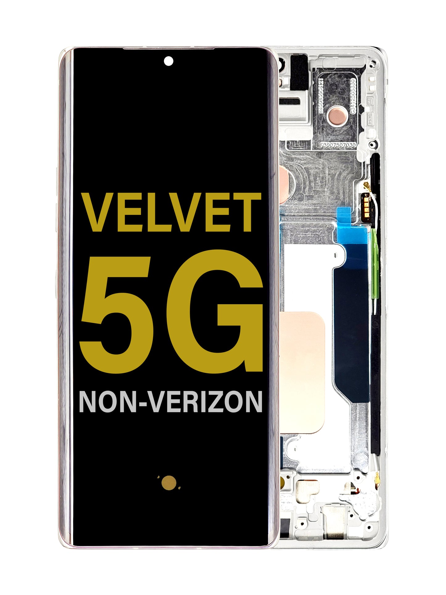 LG Velvet 5G (Non-Verizon Version) Screen Assembly (With The Frame) (Refurbished) (Silver)