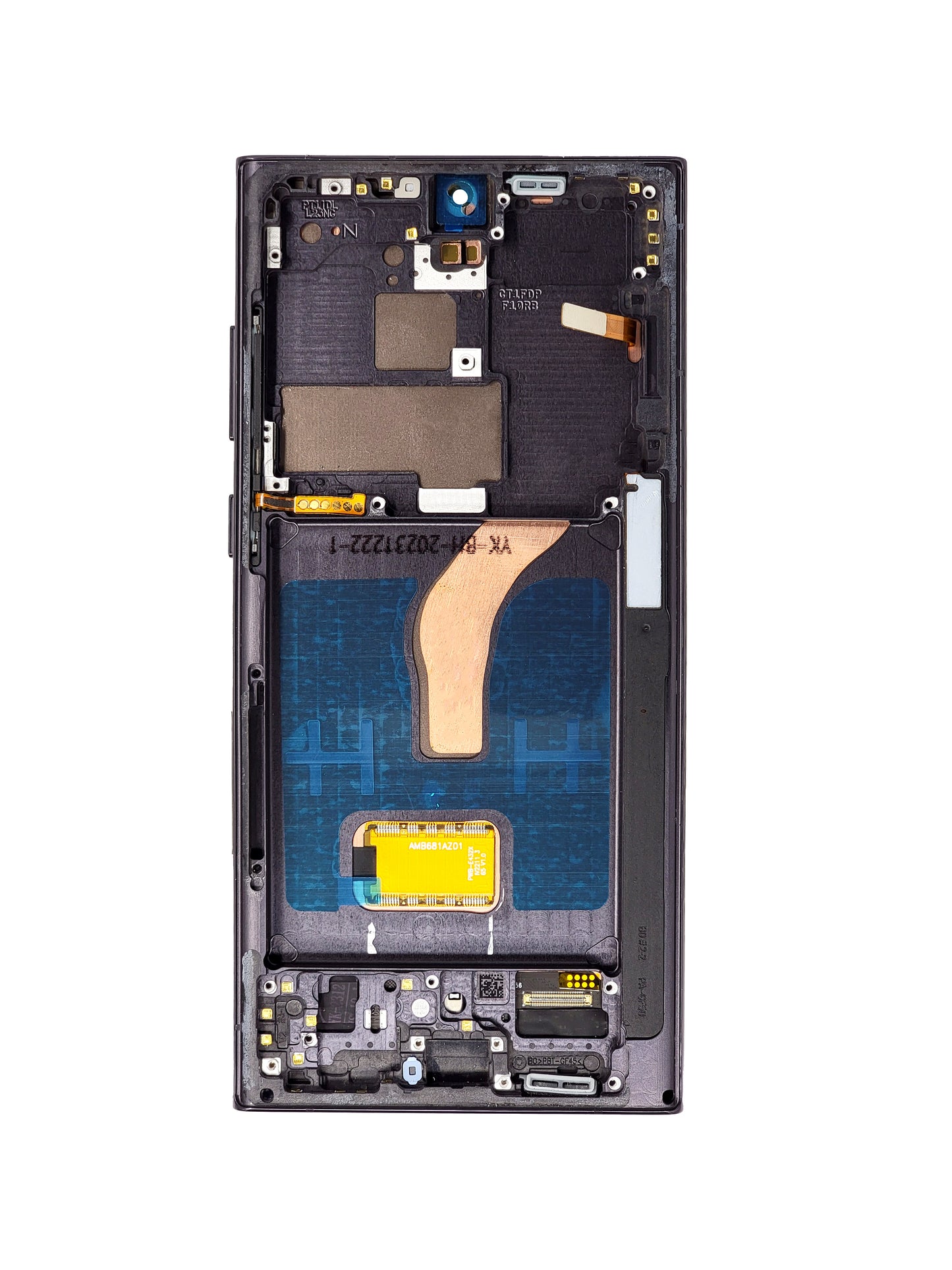 OLED Assembly with Frame for Galaxy S22 Ultra (S908) (PHANTOM BLACK) (Aftermarket OLED)