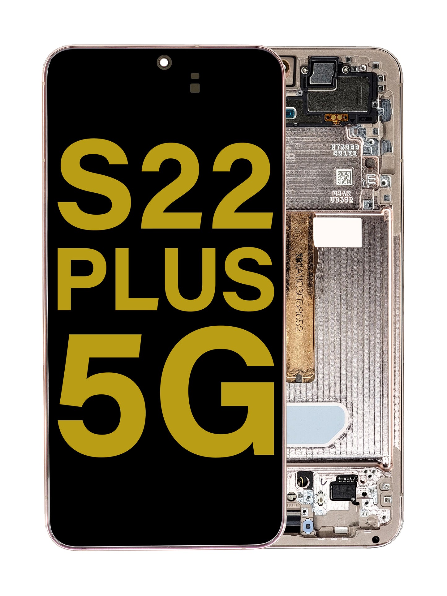 OLED Assembly with Frame for Galaxy S22 Plus S906 (PINK GOLD) (Service Pack)