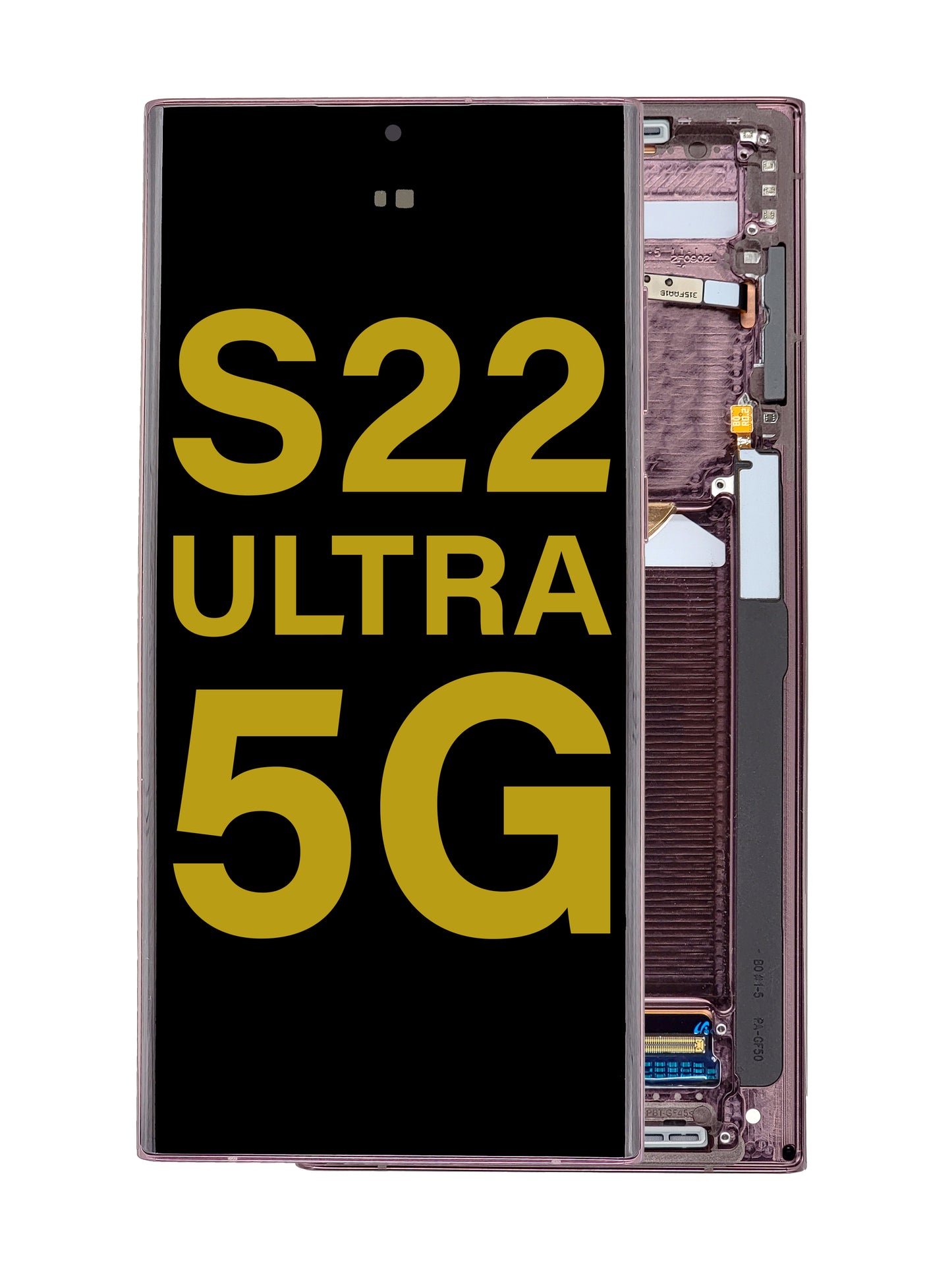 OLED Assembly with Frame for Galaxy S22 Ultra (S908) (BURGUNDY) (Premium)