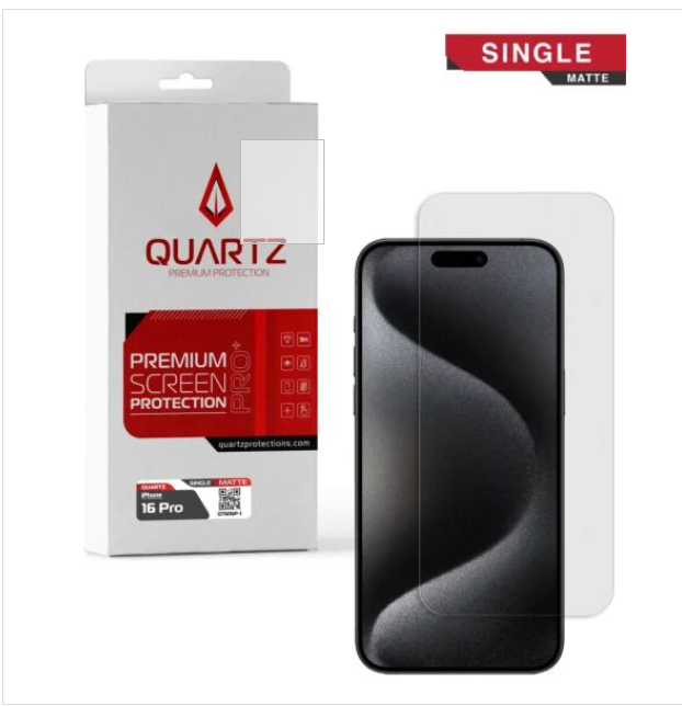 QUARTZ Matte Tempered Glass for iPhone 16 Pro (Single Pack)