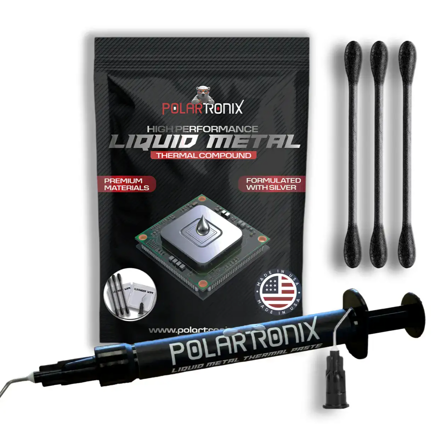 Liquid Metal Thermal Paste for PS5/PC/GPU 130W/mK 1.5G (PolarTronix)