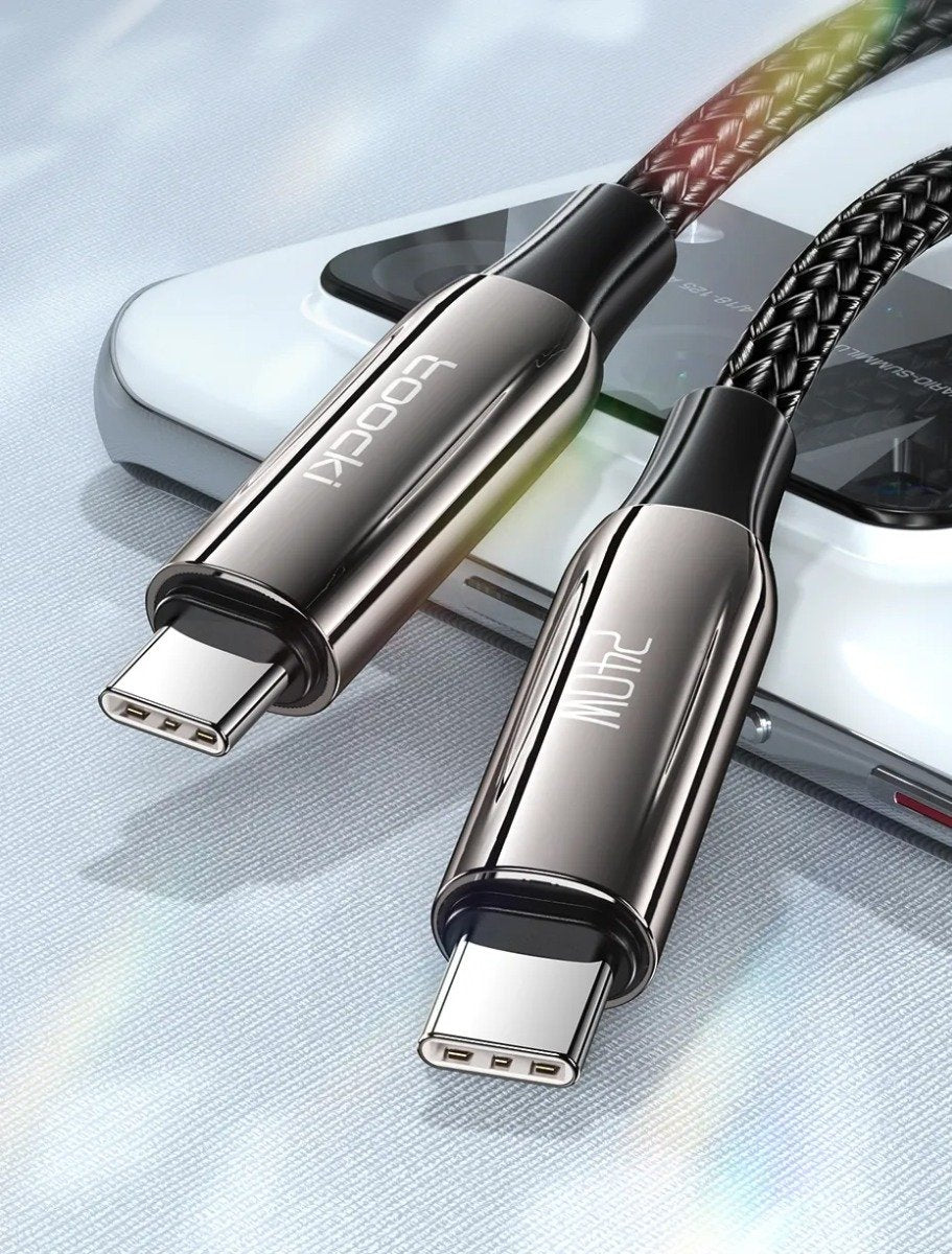 Toocki USB C-C Super Fast Braided Charging Data Cable for TV / Laptop / Robot / SmartPhone / Tablets (