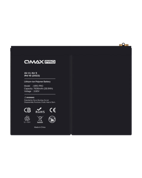 QMAX Replacement Battery for iPad Air 4 / 5 / iPad 10 (2022) / iPad 11 (2025) / iPad Air 11 (2024 / 2025)