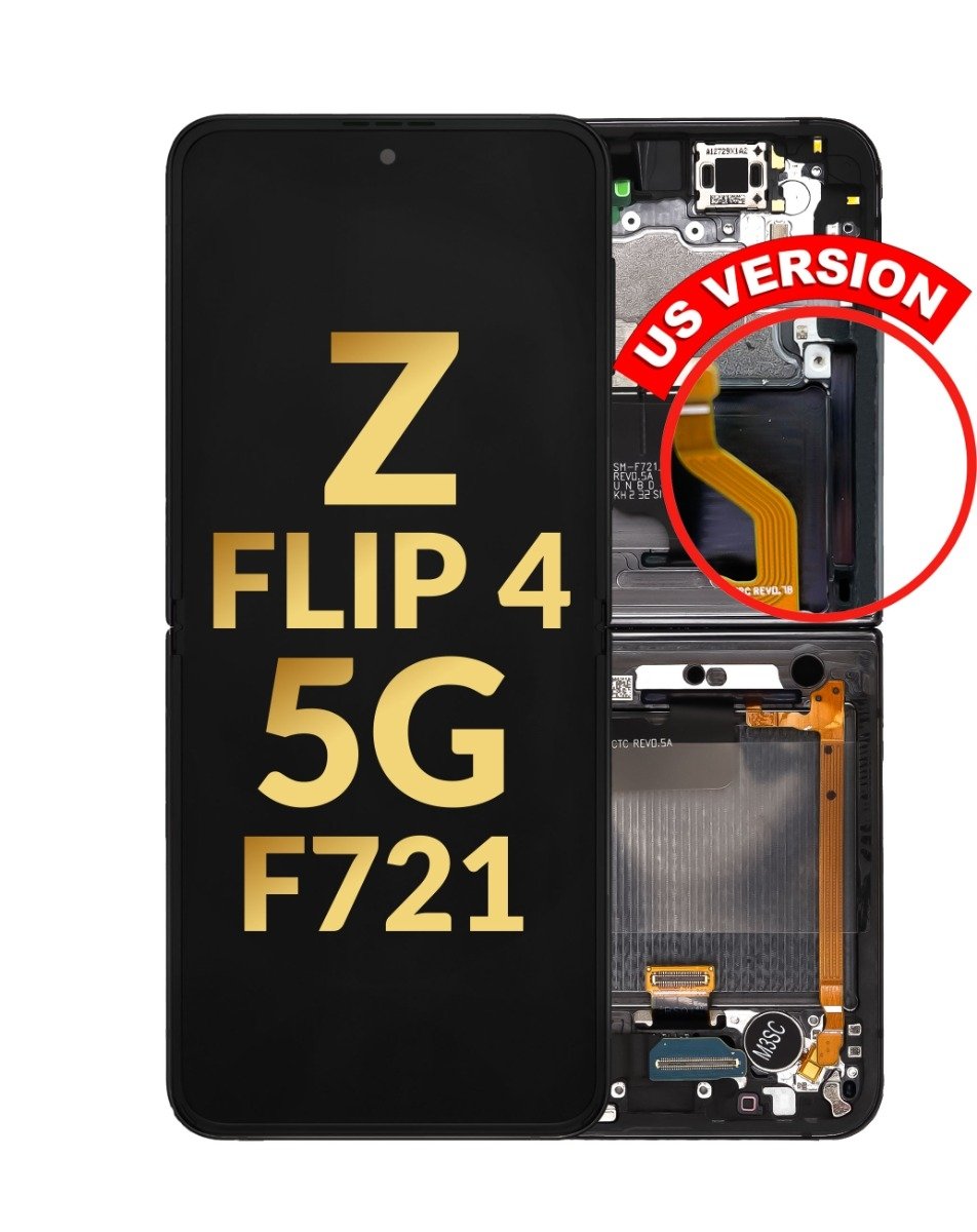 SGO Z Flip 4 5G 2022 (Inner LCD) Screen Assembly (With The Frame)(Service Pack) (Black)