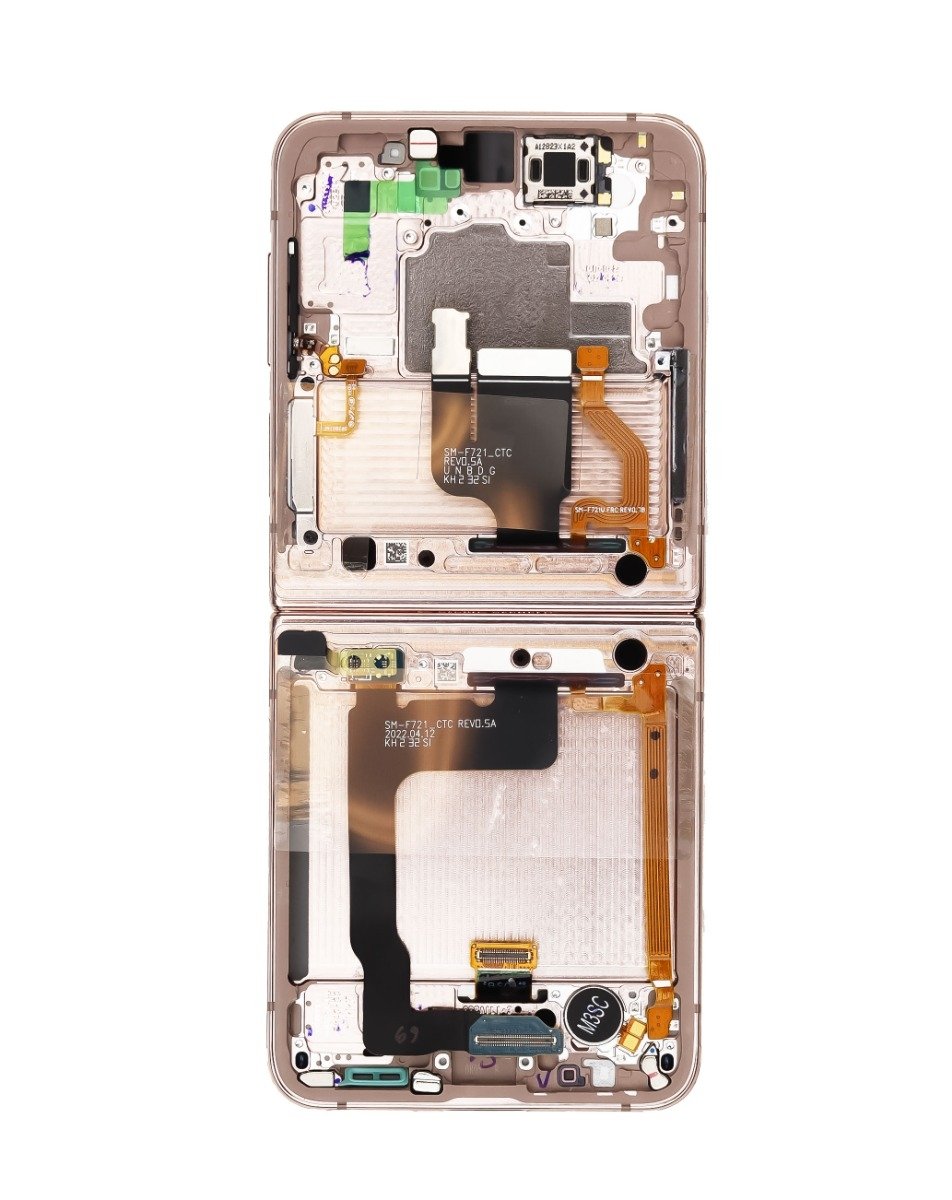 Samsung Z Flip 4 5G 2022 (Inner LCD) Screen Assembly (With The Frame) (Service Pack) (Pink Gold)