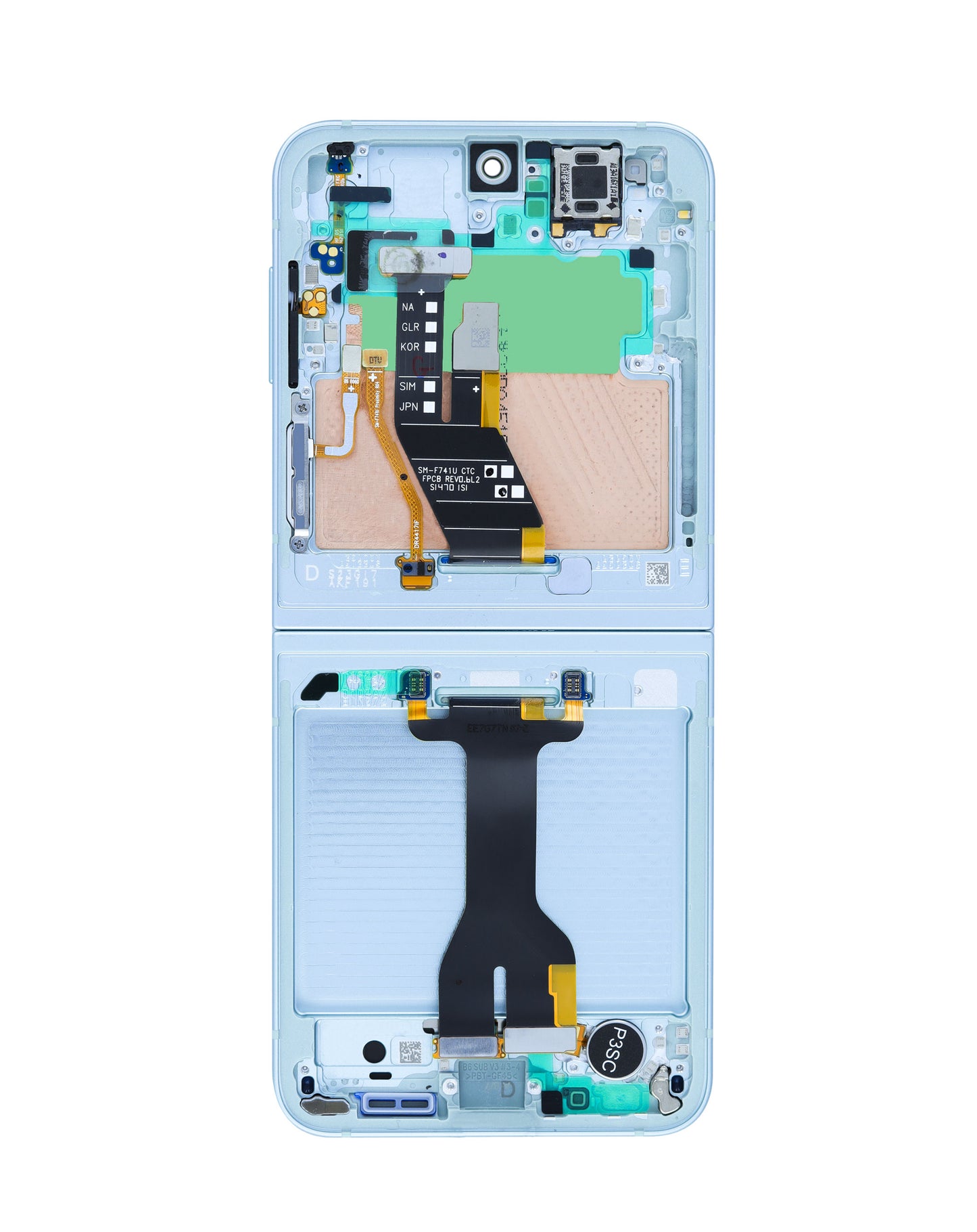 OLED Assembly with Frame for Galaxy Z Flip 6 F741 (BLUE) (US & International) (Service Pack)
