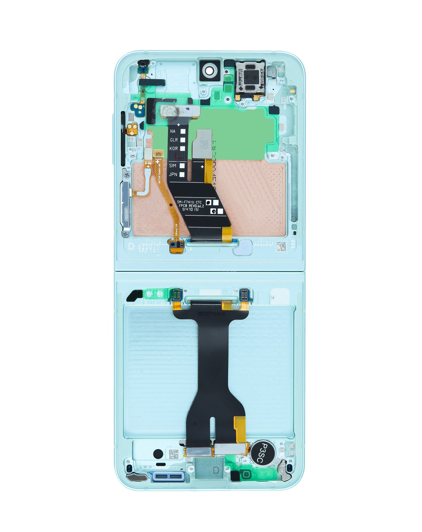 OLED Assembly with Frame for Galaxy Z Flip 6 F741 (MINT) (US & International) (Service Pack)