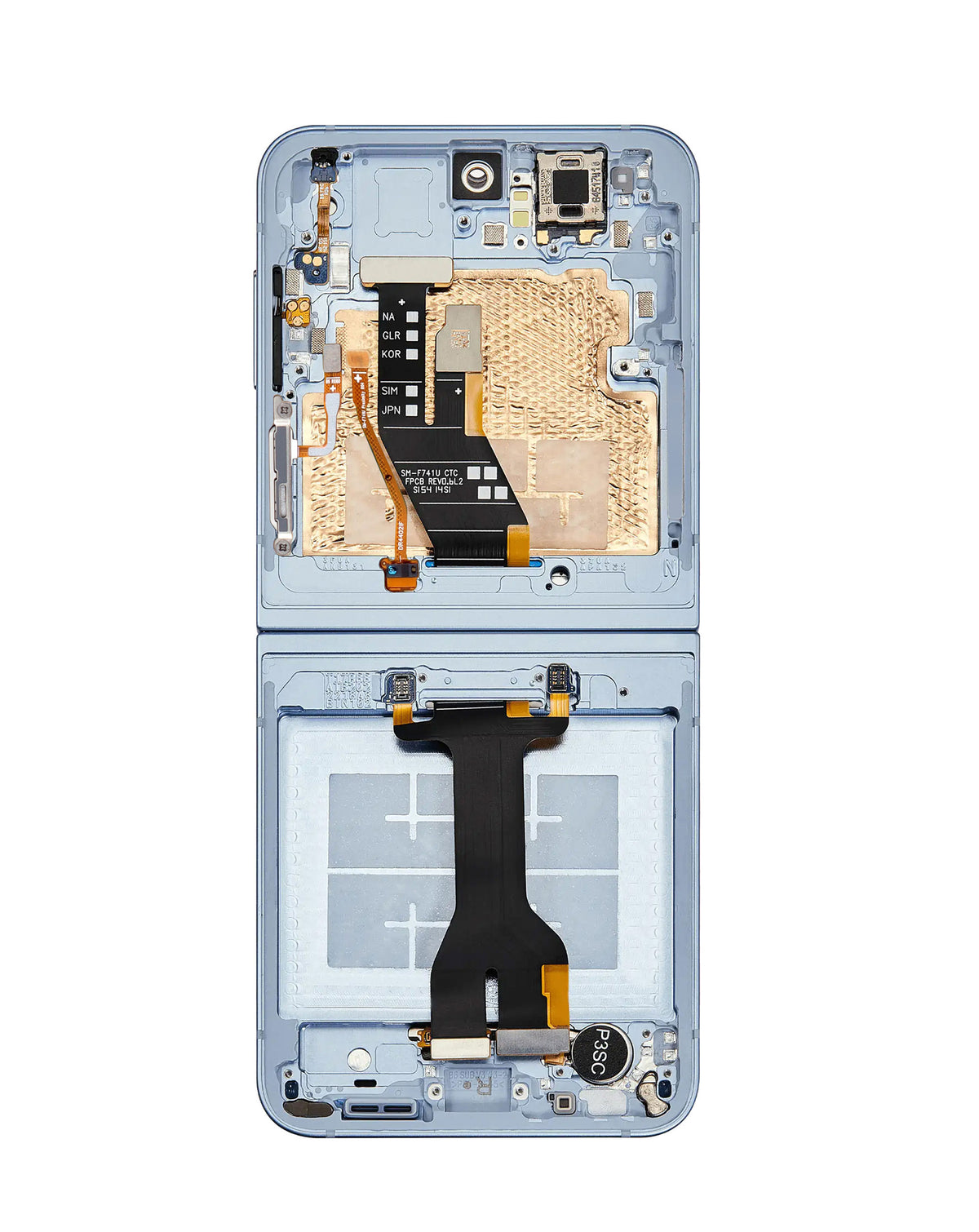 OLED Assembly with Frame for Galaxy Z Flip 6 F741 (BLUE) (US & International) (Aftermarket Pro OLED / 120HZ)