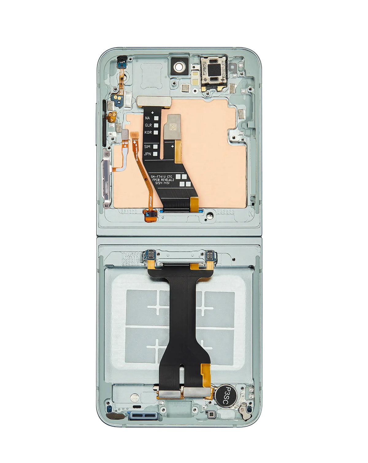 OLED Assembly with Frame for Galaxy Z Flip 6 F741 (MINT) (US & International) (Aftermarket Pro OLED / 120HZ)