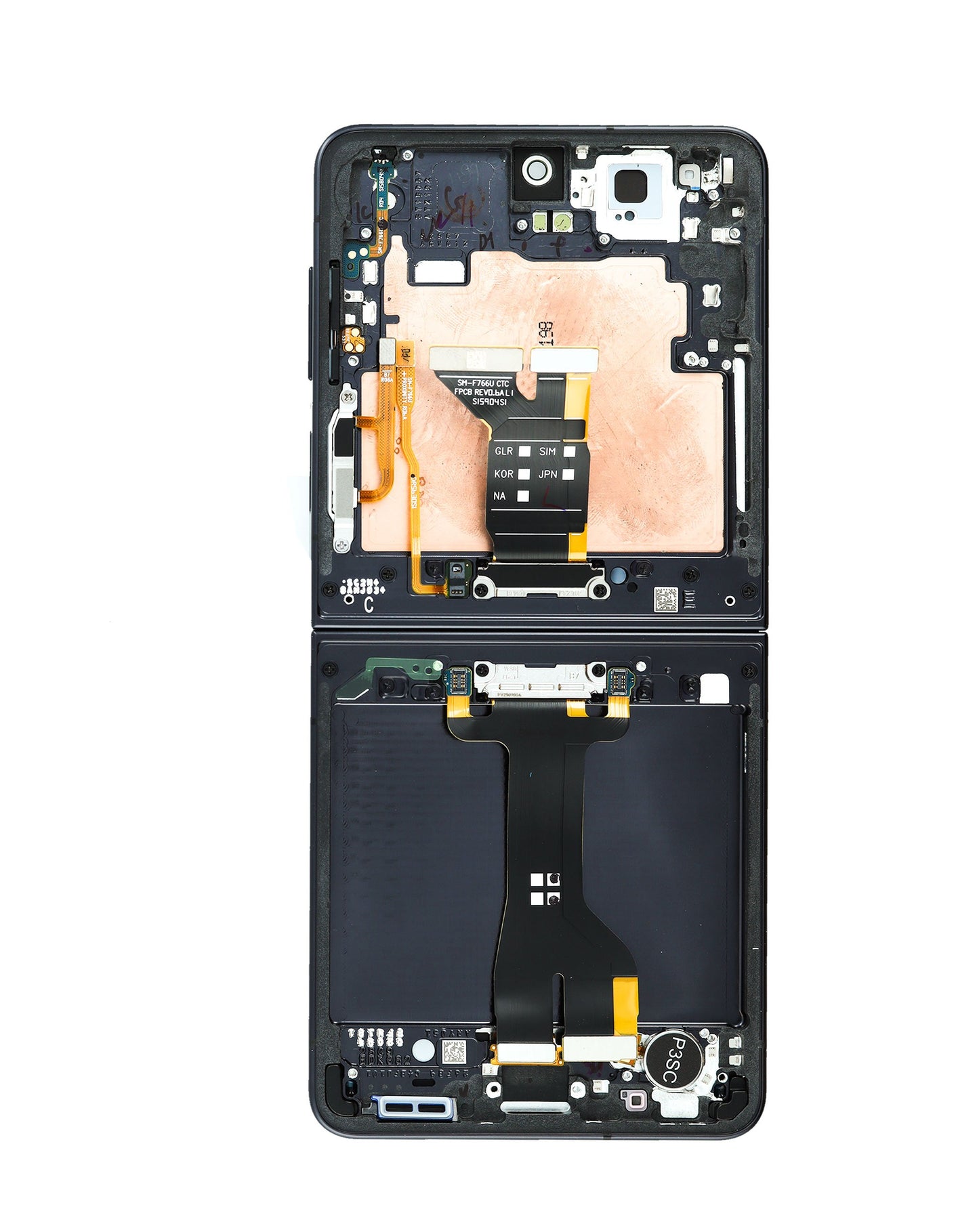 OLED Assembly with Frame for Galaxy Z Flip 7 F766 (JETBLACK) (Single Sim Version) (Service Pack)