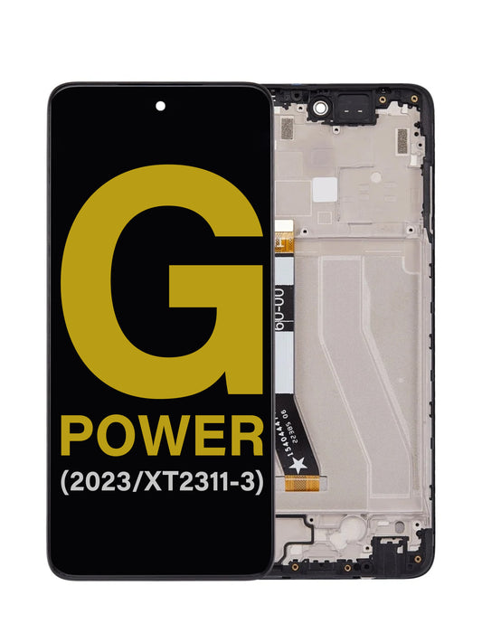Motorola G Power 2023 (XT2311-3) Screen Assembly (With The Frame) (Refurbished) (Black)