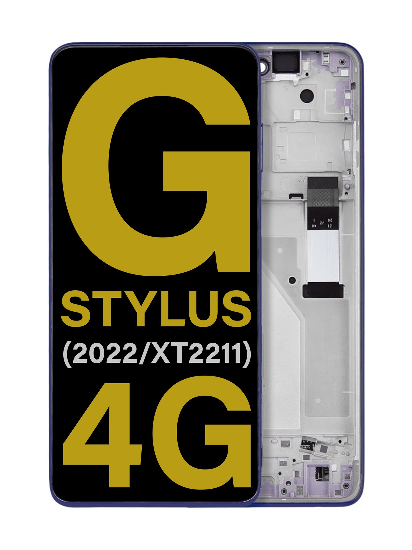 Motorola G Stylus 4G 2022 (XT2211) Screen Assembly (With The Frame) (Refurbished) (Twilight Blue)