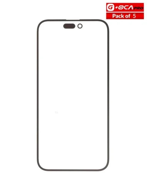 Front Glass w/ OCA (Pack of 5) for iPhone 15 Pro Max (G+ Oca Pro)