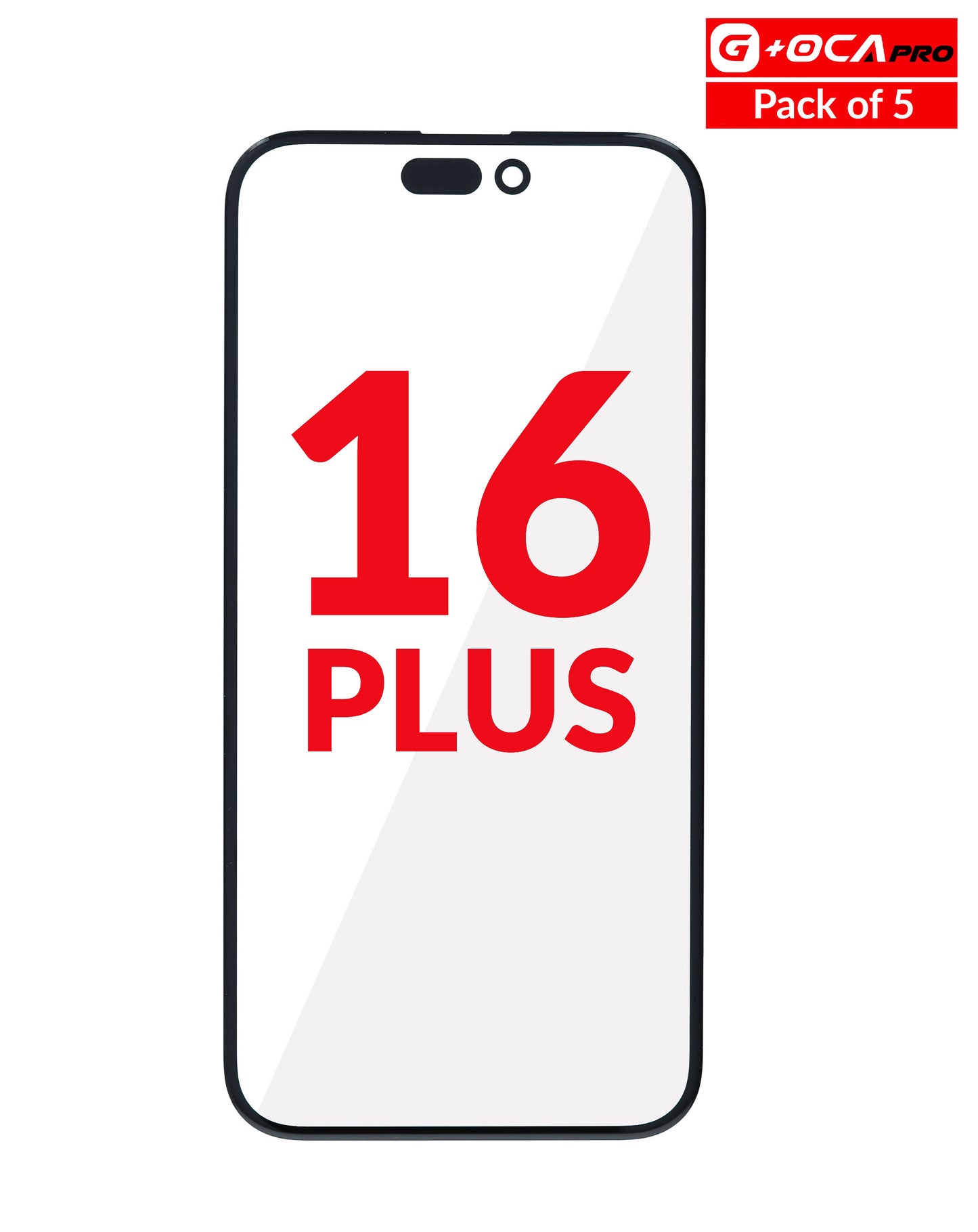 Front Glass w/ OCA (Pack of 5) for iPhone 16 Plus (G+ Oca Pro)