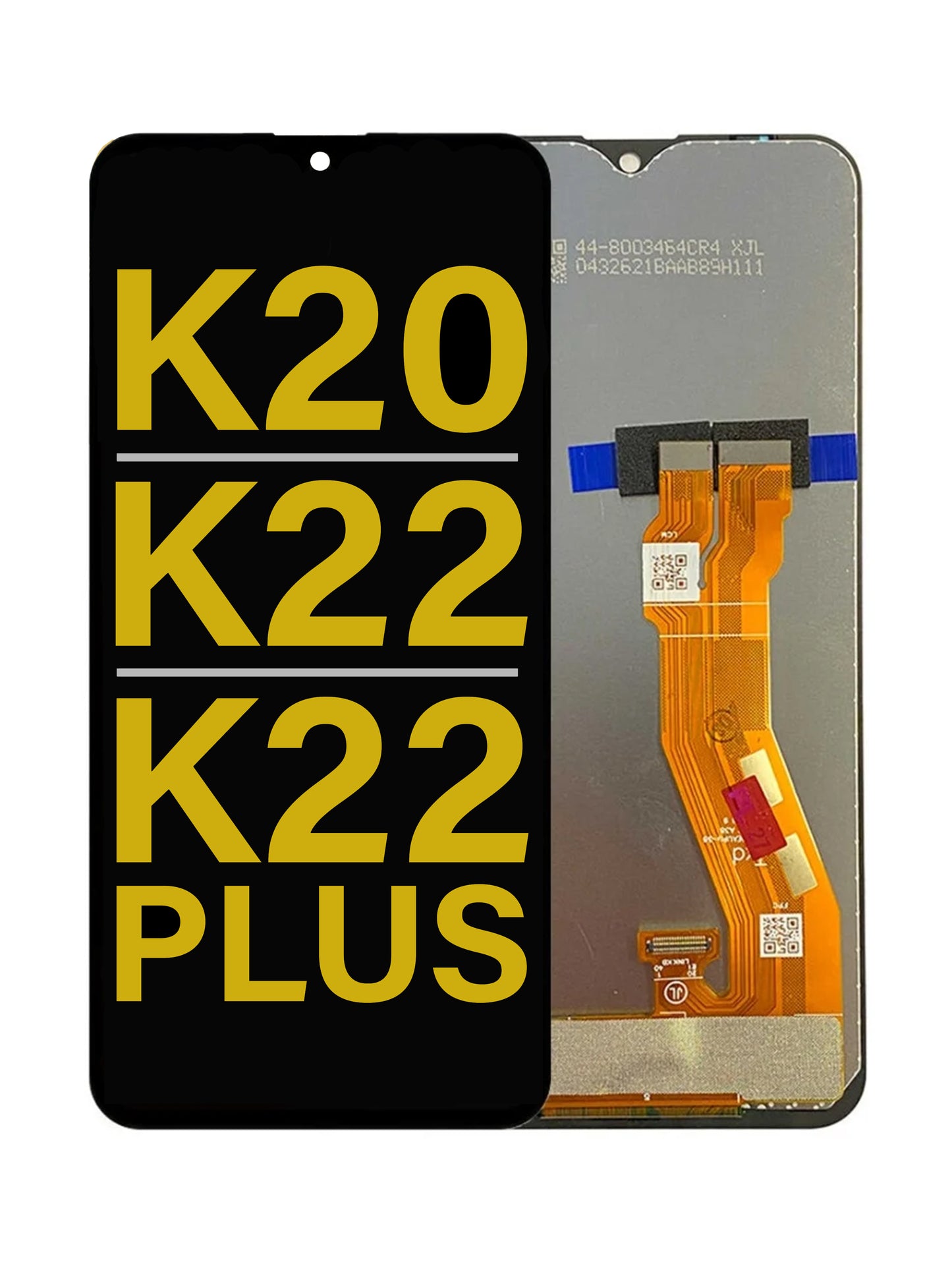 LG K20 2020 / K22 / K22 Plus (K220) / K32 Screen Assembly (Without The Frame) (Refurbished) (Black)
