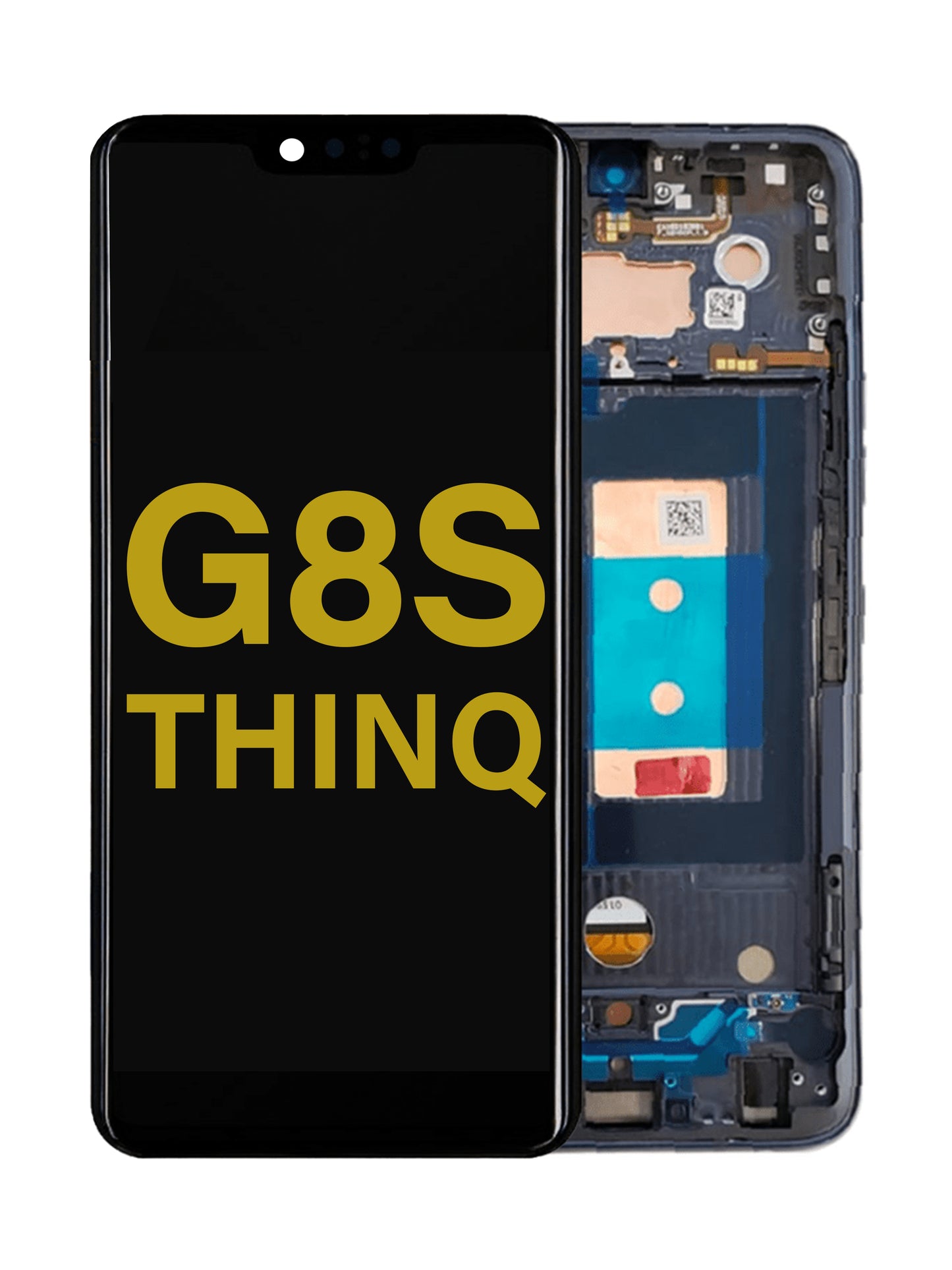 LG G8S ThinQ Screen Assembly (With The Frame) (Refurbished) (Black)