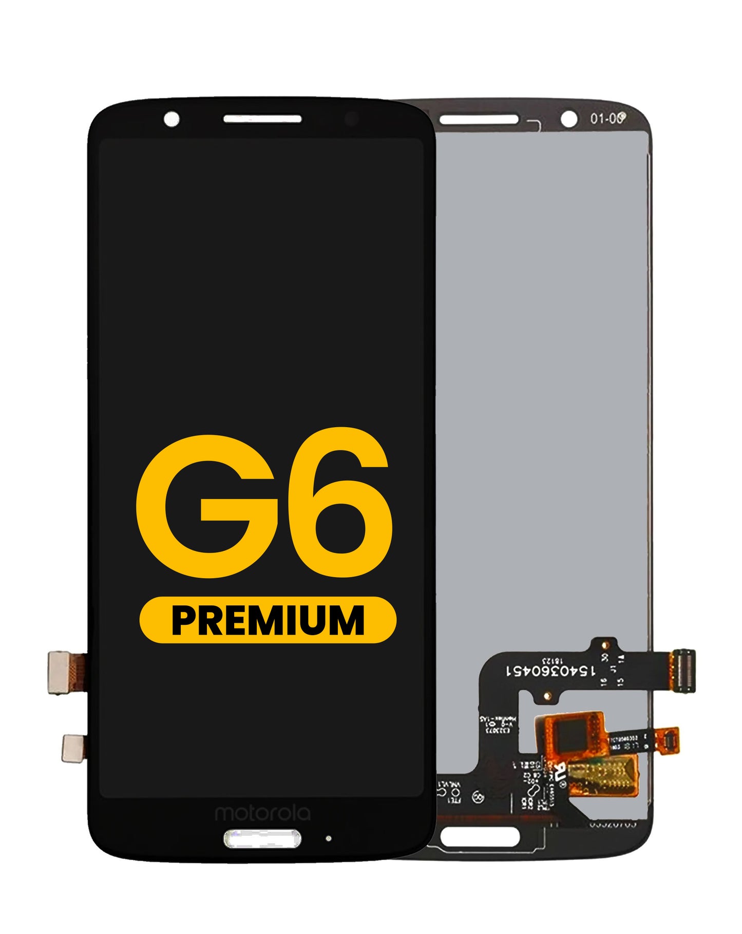 Motorola G6 Screen (XT1925) Assembly (Without The Frame) (Refurbished) (Black)