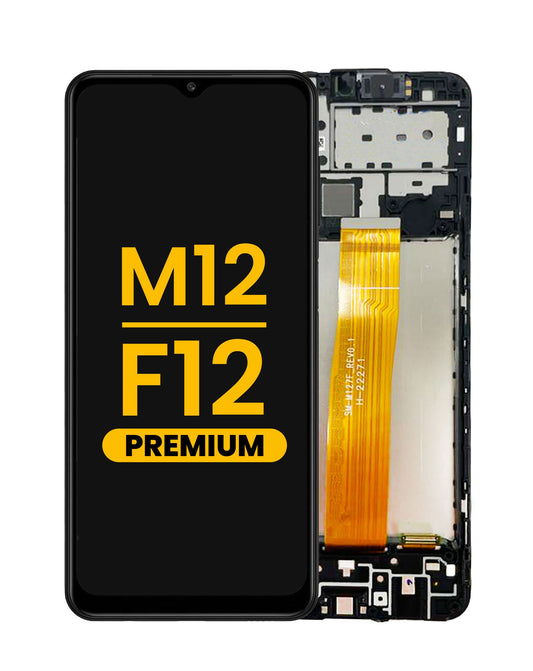 Samsung Galaxy M12 (M127) Screen Assembly (With The Frame) (Refurbished) (Black)