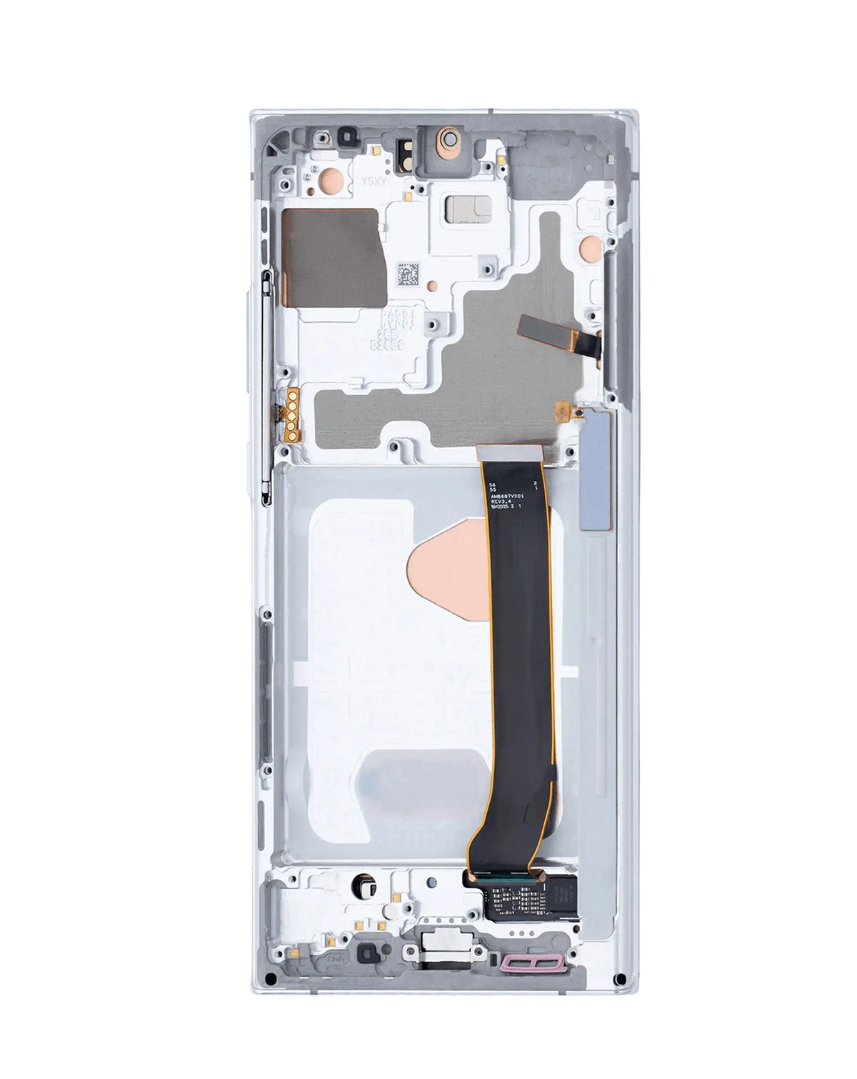 OLED Assembly with Frame for Galaxy Note 20 Ultra (N985 / N986) (Mystic White) (Aftermarket Pro Soft / 120Hz)