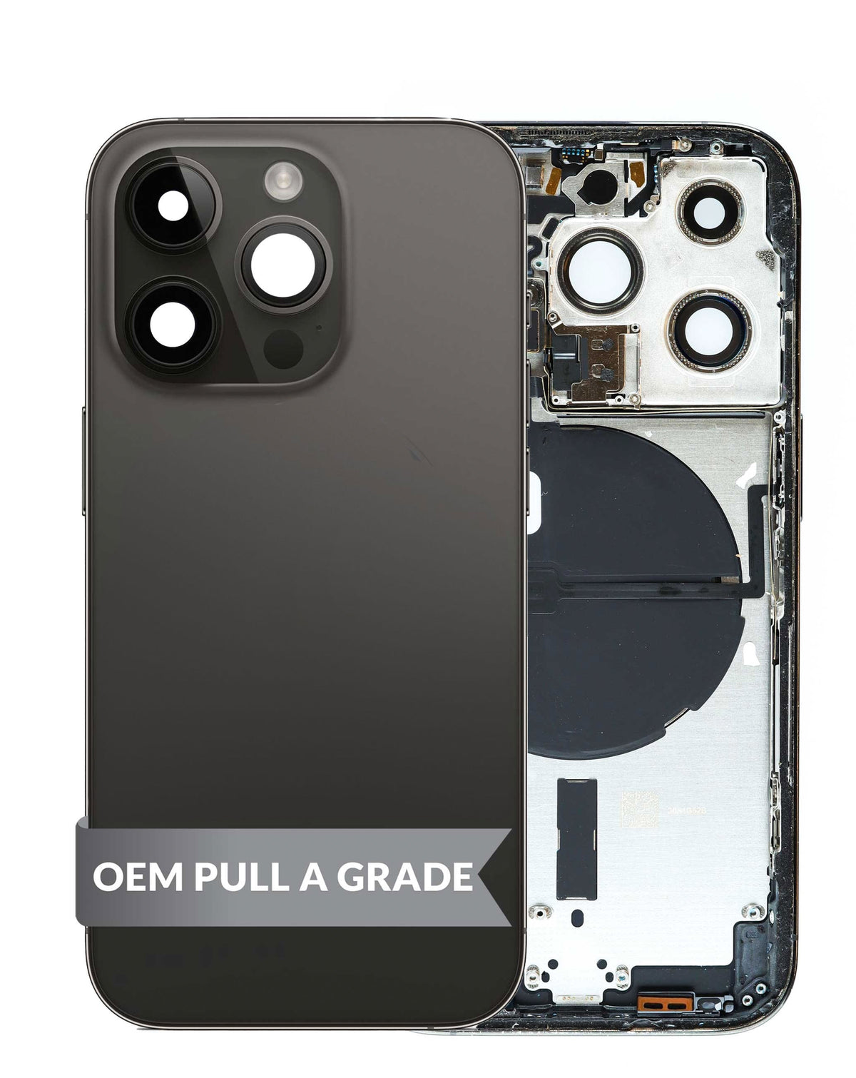 Housing Frame with Small Parts Pre-Installed for iPhone 14 Pro (BLACK) (International) (OEM Pull A Grade)