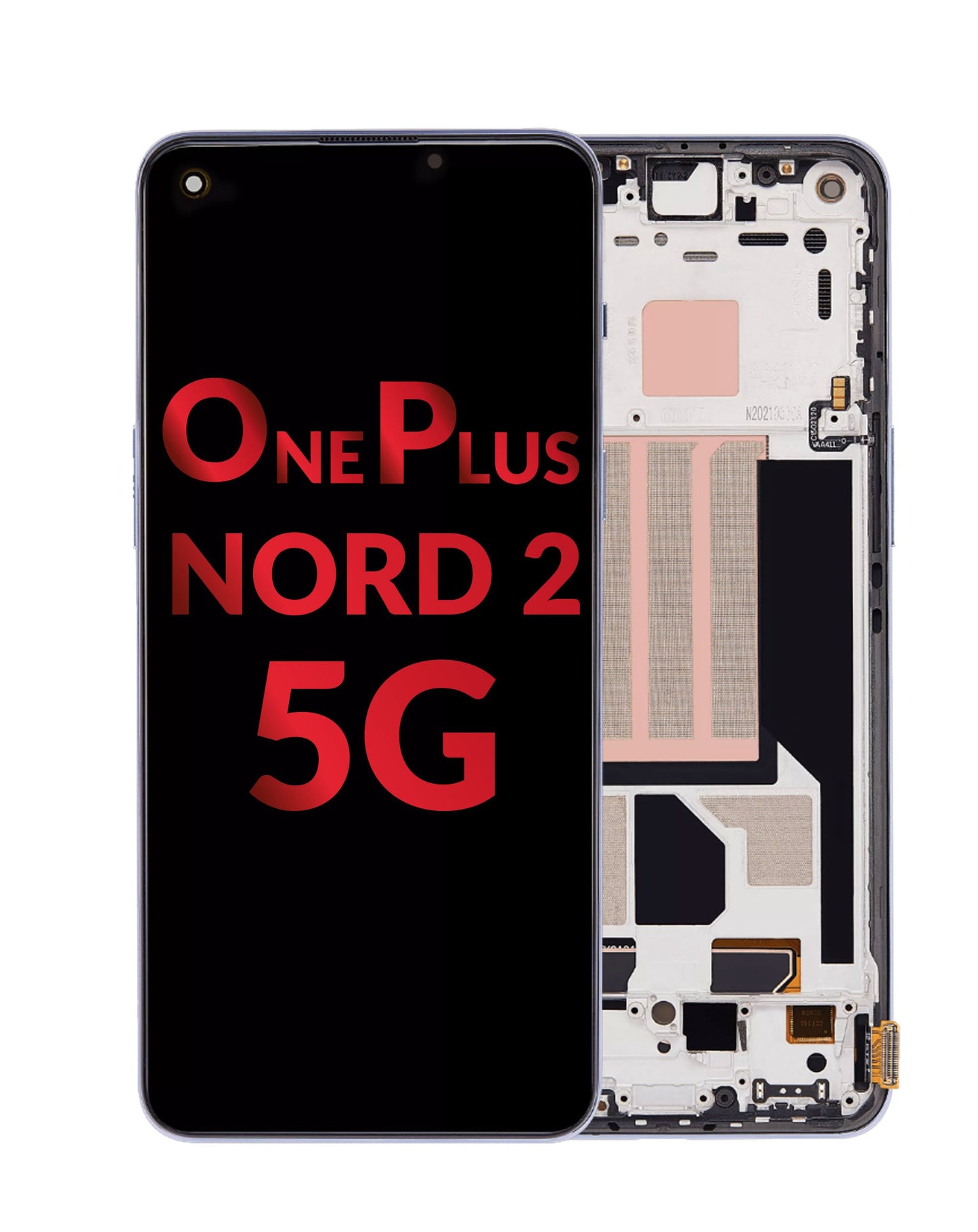 OLED Assembly with Frame for OnePlus Nord 2 5G (GRAY SIERRA) (Aftermarket OLED)