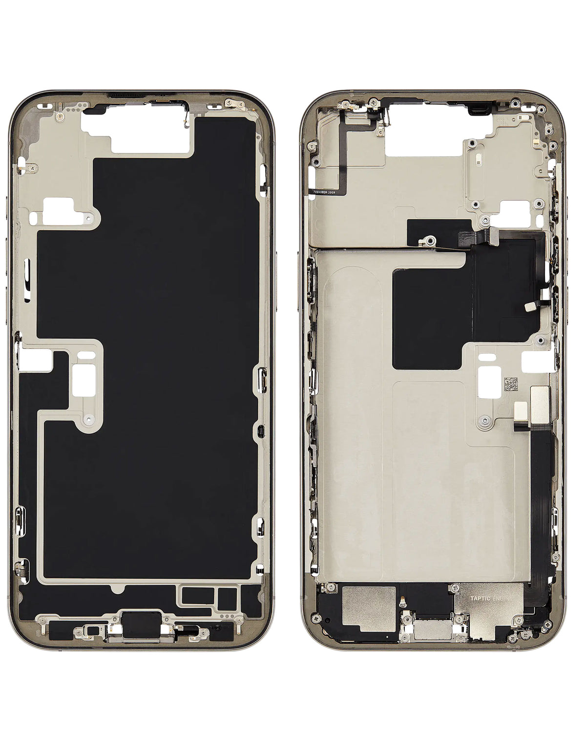 Middle Frame with Photo Capture Button and Small Parts for iPhone 16 Pro Max (NATURAL TITANIUM) (International Version) (OEM Pull A Grade)