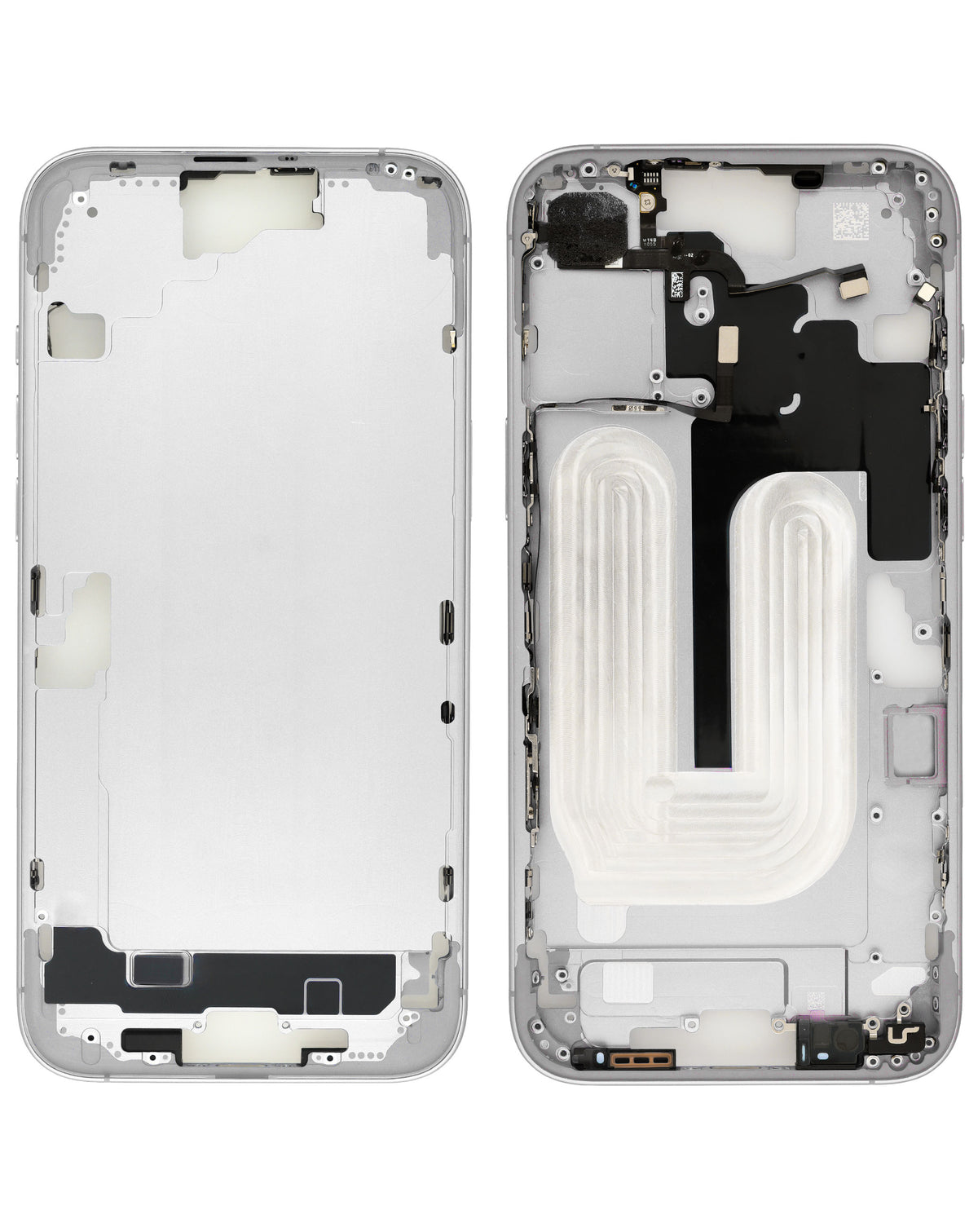 Middle Frame with Photo Capture Button and Small Parts for iPhone 16 Plus (WHITE) (International Version)