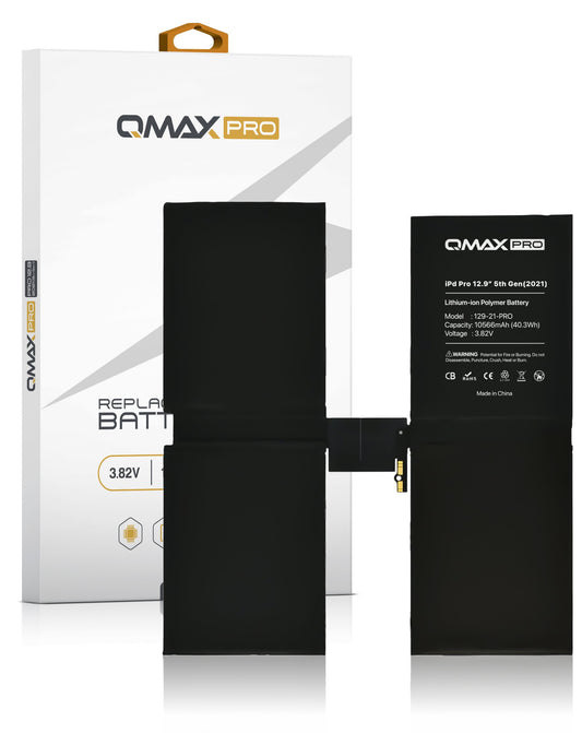 QMAX Replacement Battery for iPad Pro 12.9 (5th Gen / 2021) / (6th Gen (2022) (10556 mAh)