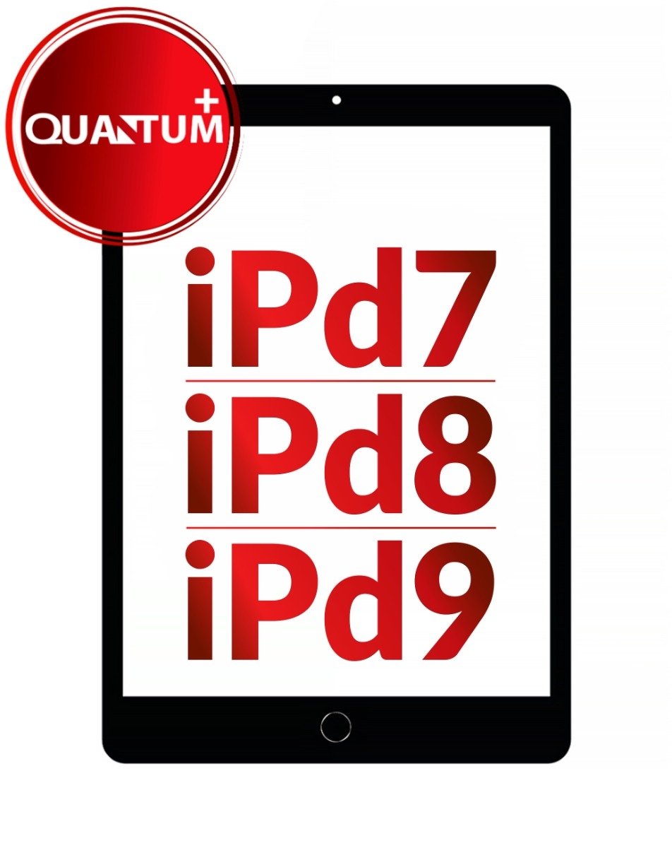 Quantum+ iPad 7 (2019) / iPad 8 (2020) / iPad 9 (2021) Digitizer Assembly (BLACK) (Home Button Pre-Installed)