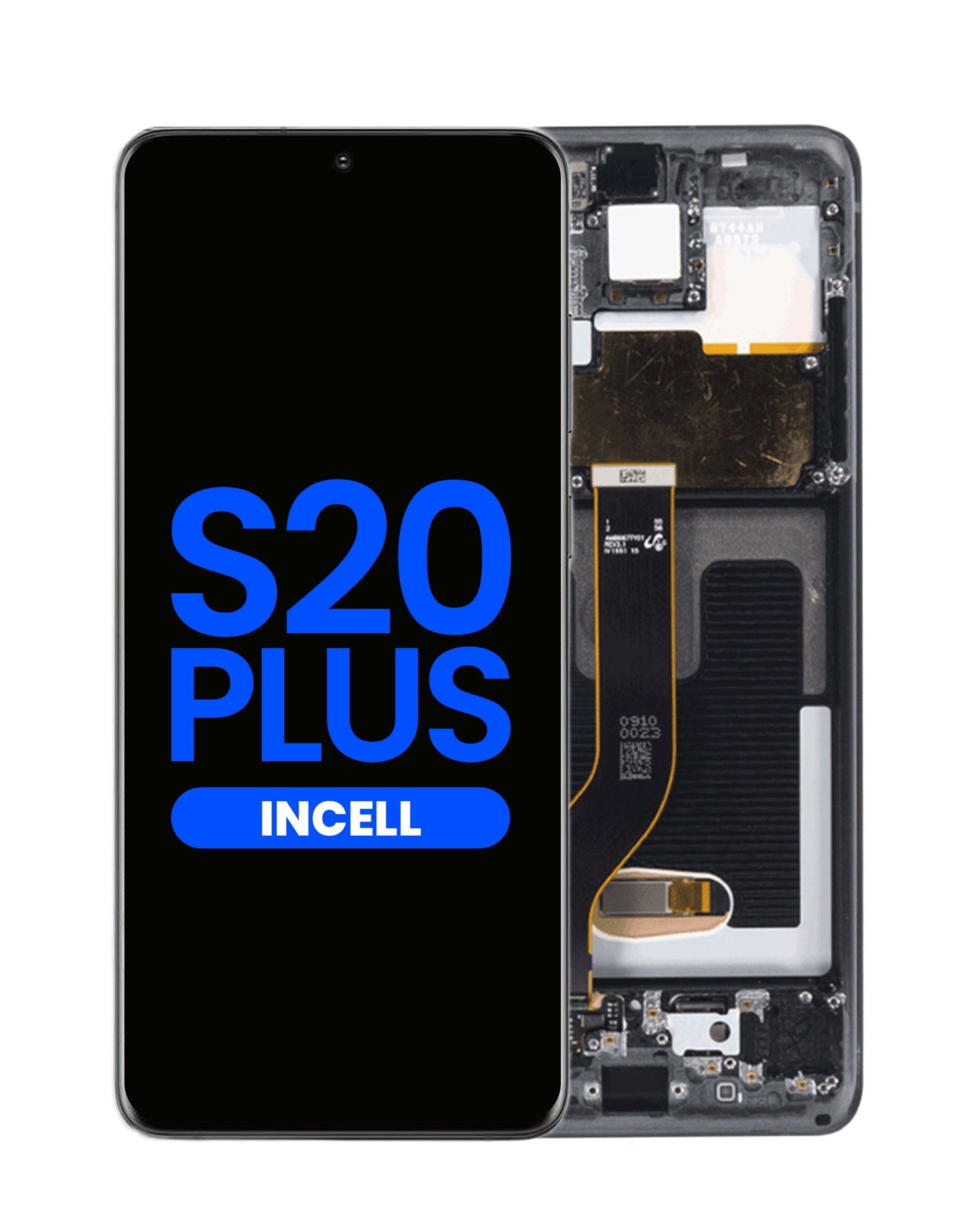 LCD Assembly with Frame for Galaxy S20 Plus 5G (G985 / G986) (COSMIC BLACK) (Aftermarket Incell)