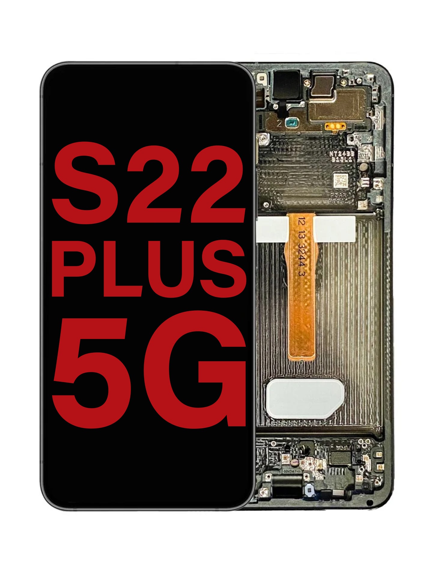 OLED Assembly with Frame for Galaxy S22 Plus (S906) (PHANTOM BLACK) (Aftermarket OLED)