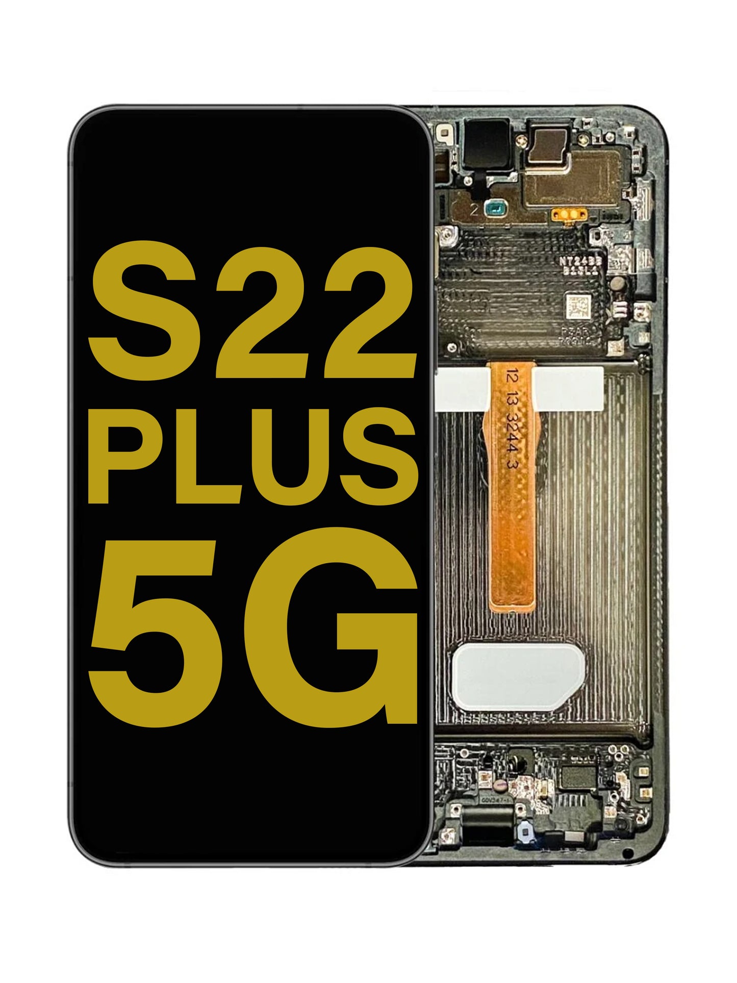 OLED Assembly with Frame for Galaxy S22 Plus (S906) (PHANTOM BLACK) (Premium)