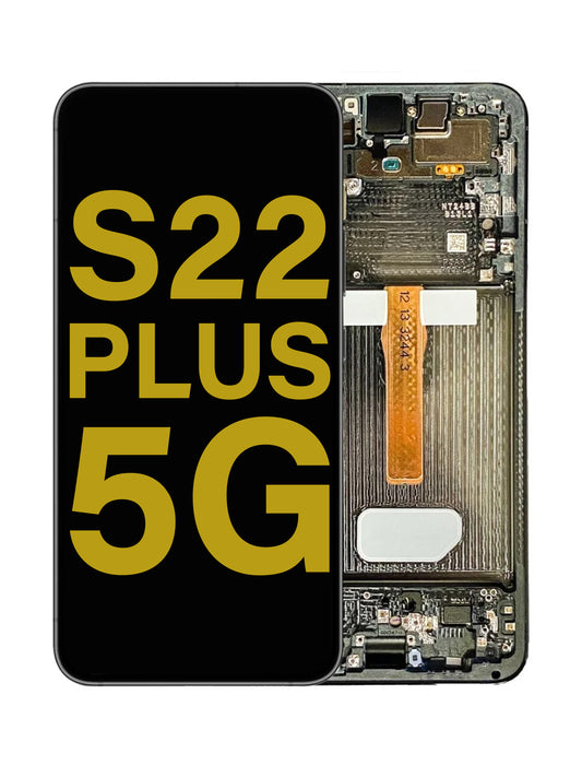 OLED Assembly with Frame for Galaxy S22 Plus (S906) (PHANTOM BLACK) (Premium)