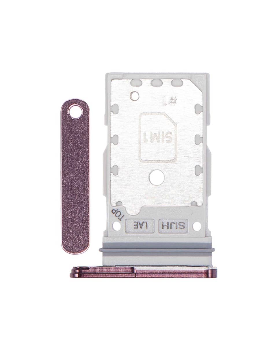 Dual Sim Card Tray for Galaxy S22 Ultra 5G (BURGUNDY)